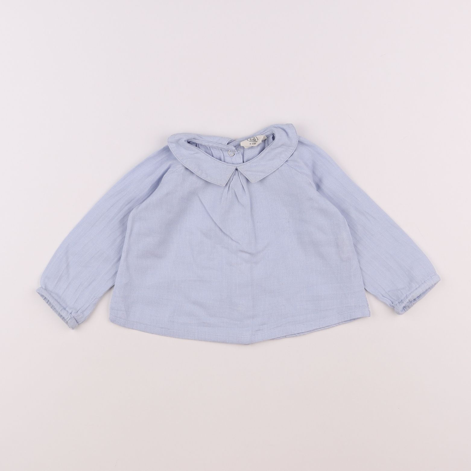 Lililotte - blouse bleu - 6/9 mois