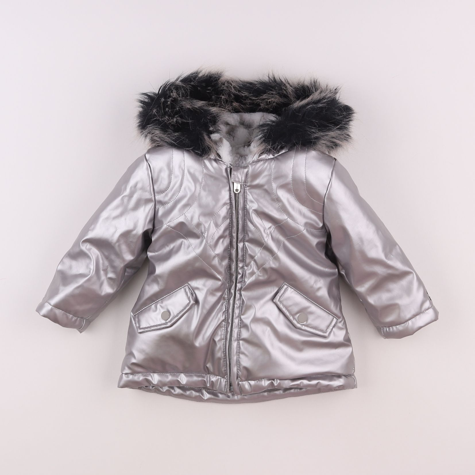 IKKS - parka argent - 12 mois