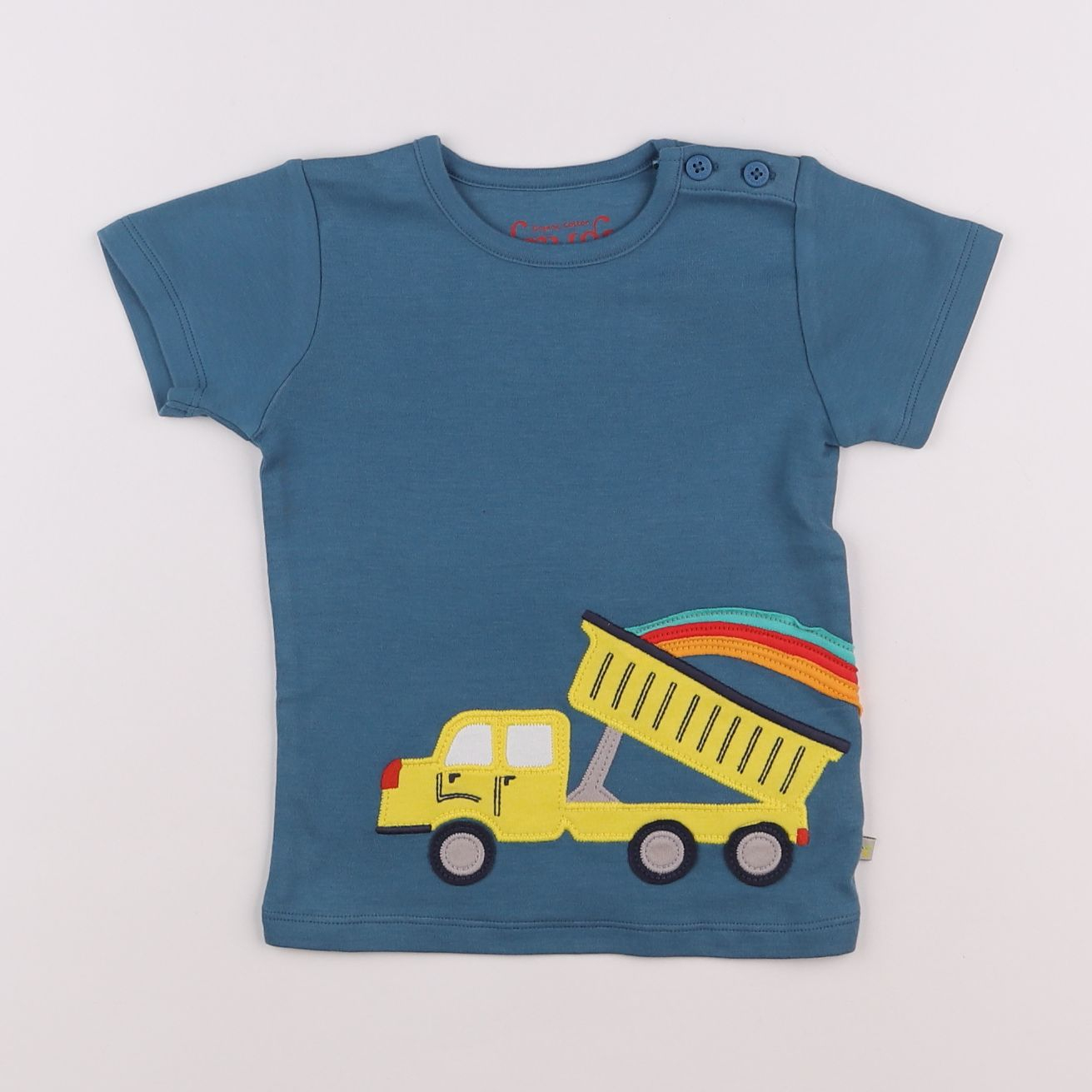 Frugi - tee-shirt bleu - 18 mois à 2 ans