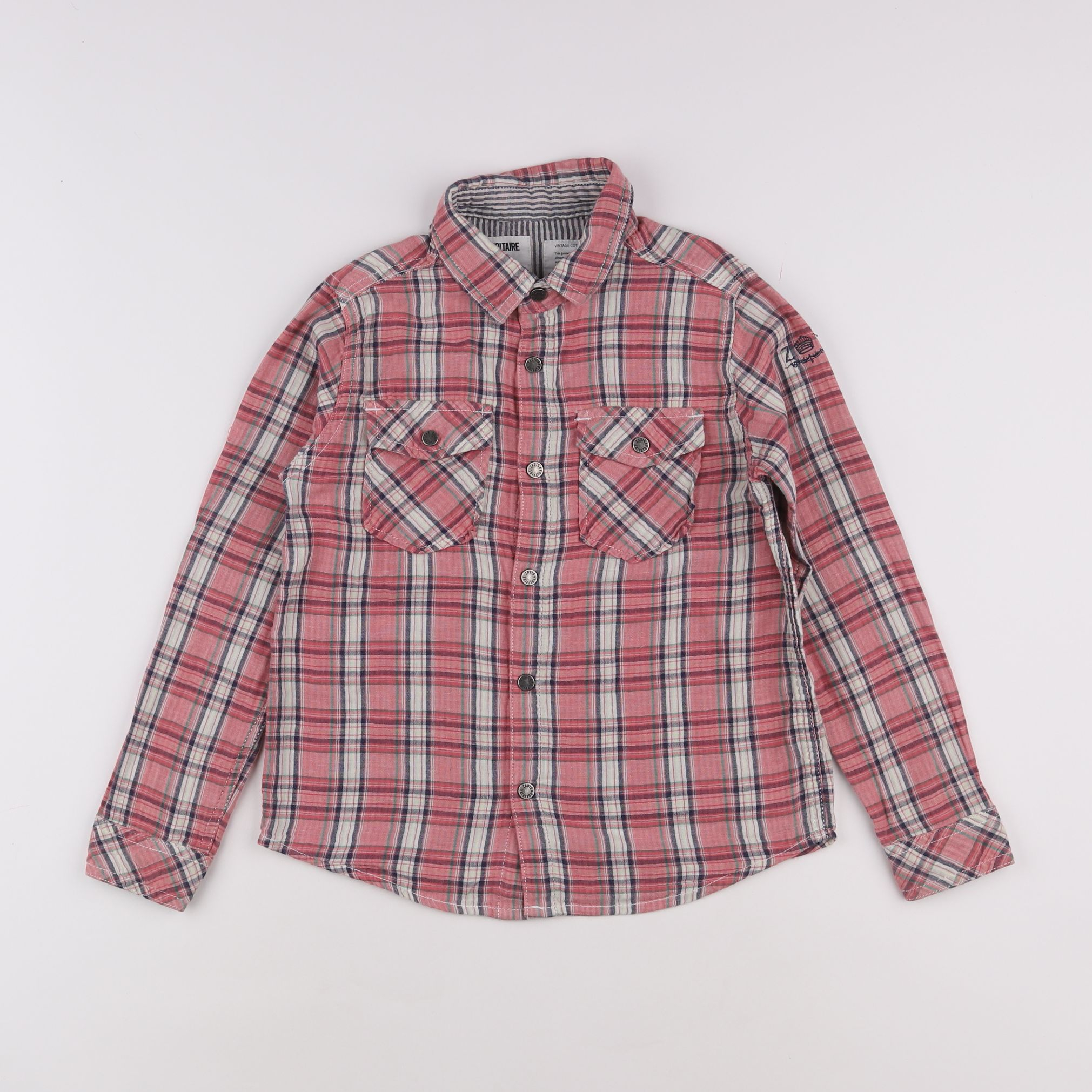 Zadig & Voltaire - chemise rouge - 8 ans