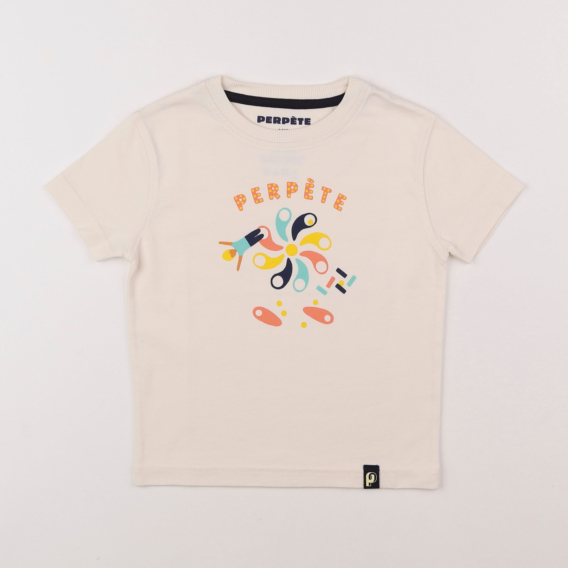 Perpète - tee-shirt Perpète Game crème - 3 ans