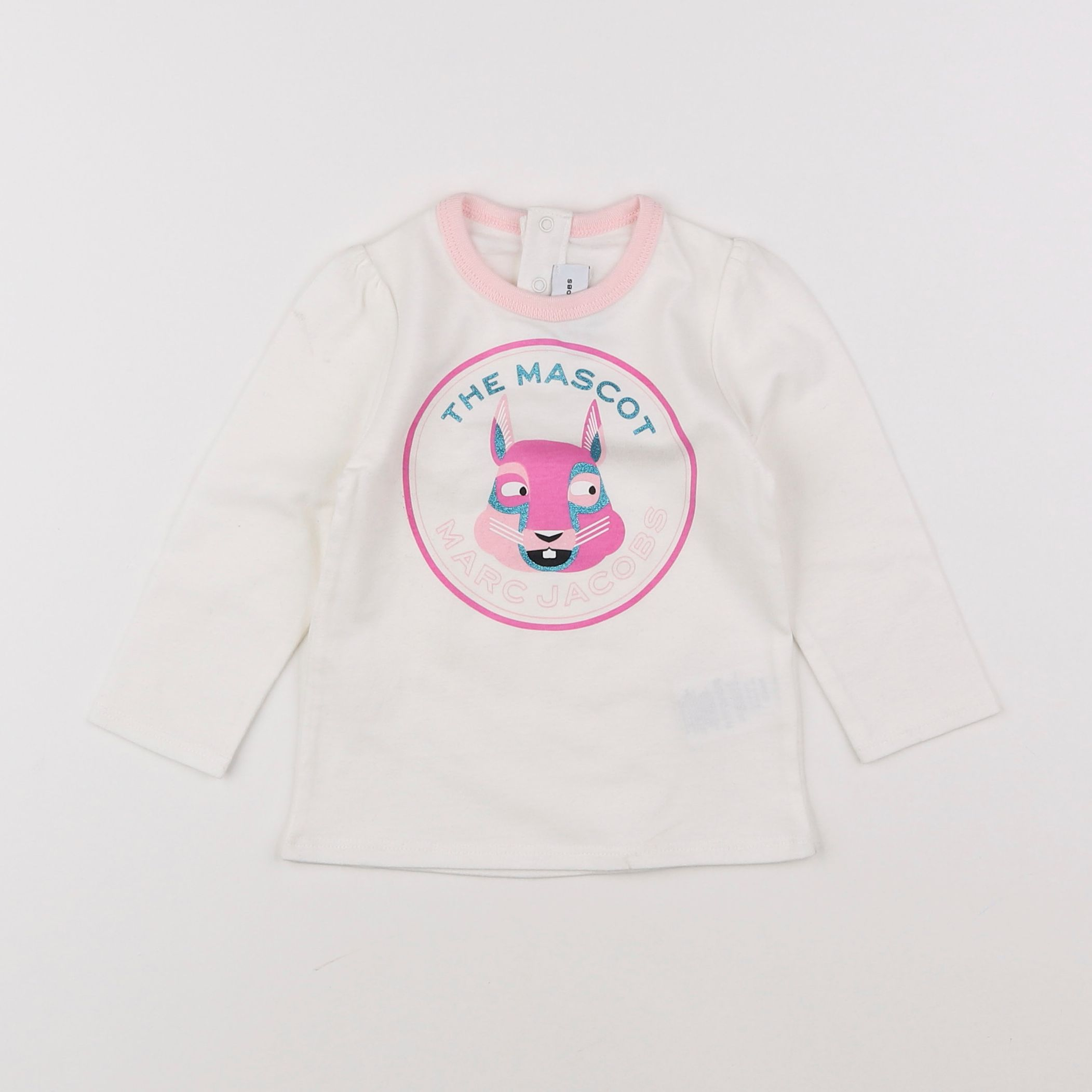 Little marc jacobs - tee-shirt blanc, rose - 12 mois