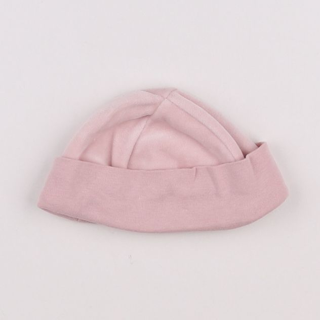 Petit Bateau - bonnet de naissance rose - 3 mois