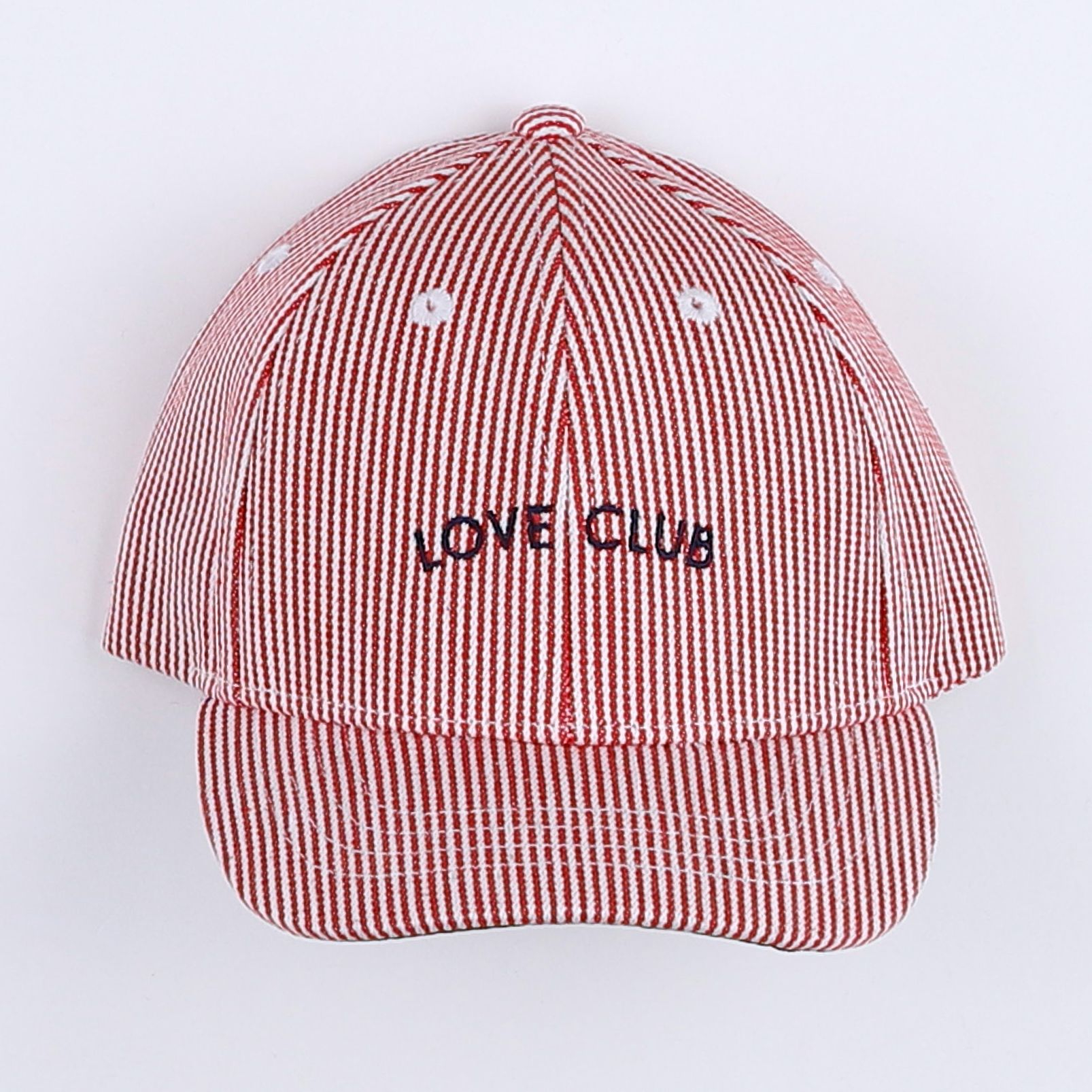 Chamaye - casquette "LOVE CLUB" rouge. blanc - 9 mois à 2 ans"