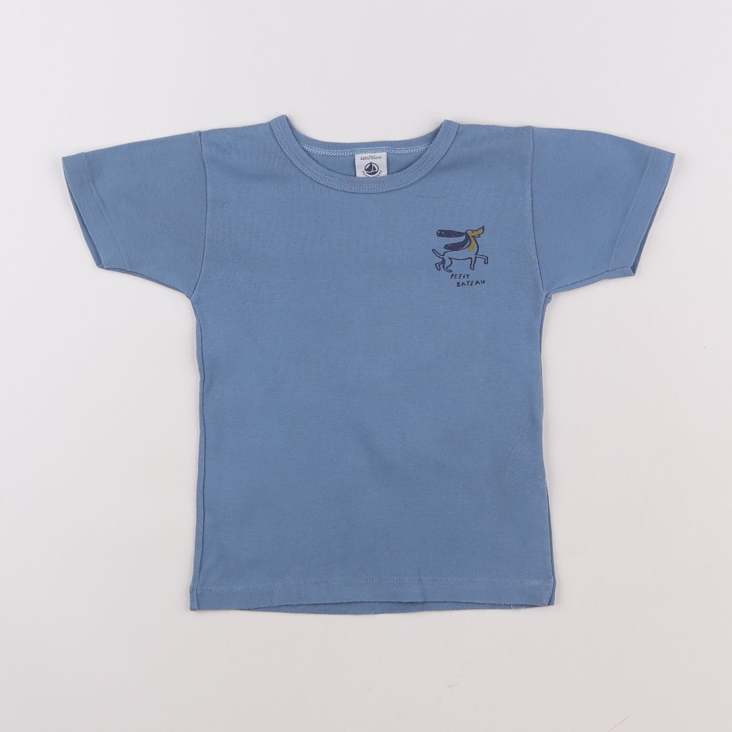 Petit Bateau - maillot de corps bleu - 4 ans