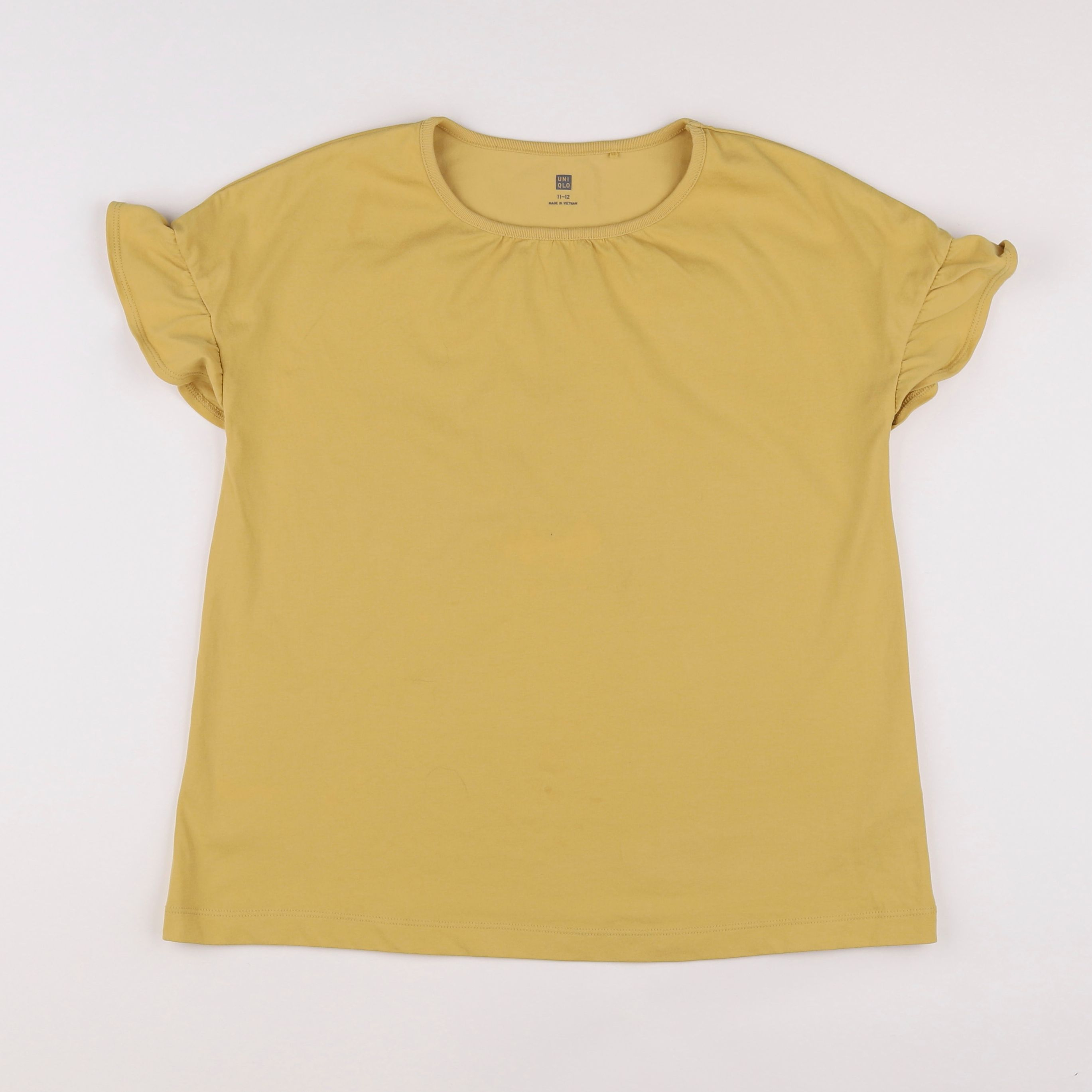 Uniqlo - tee-shirt jaune - 11/12 ans