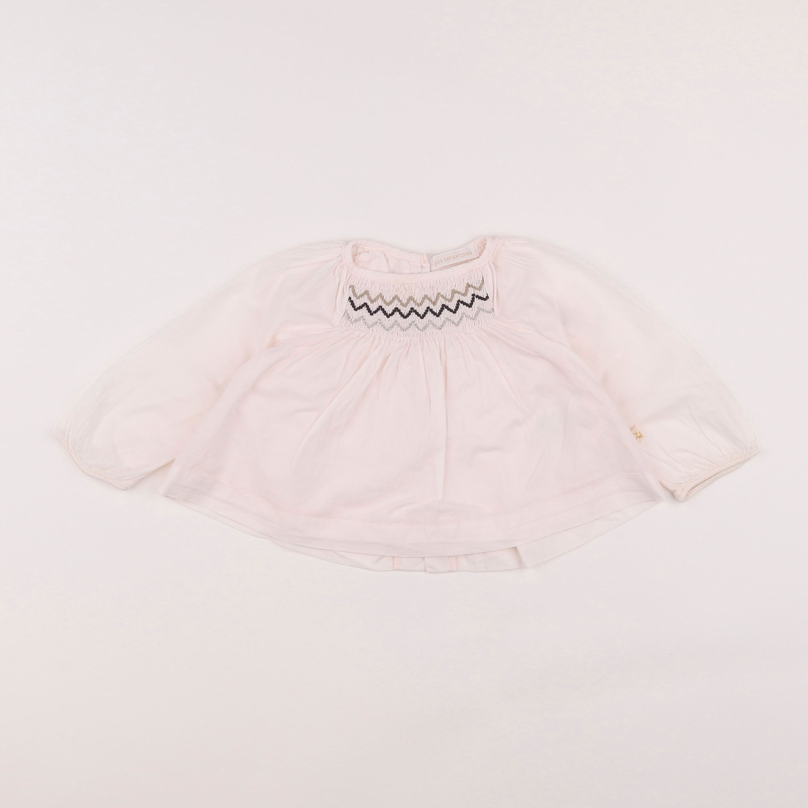 Les Enfantines - blouse rose - 6 mois