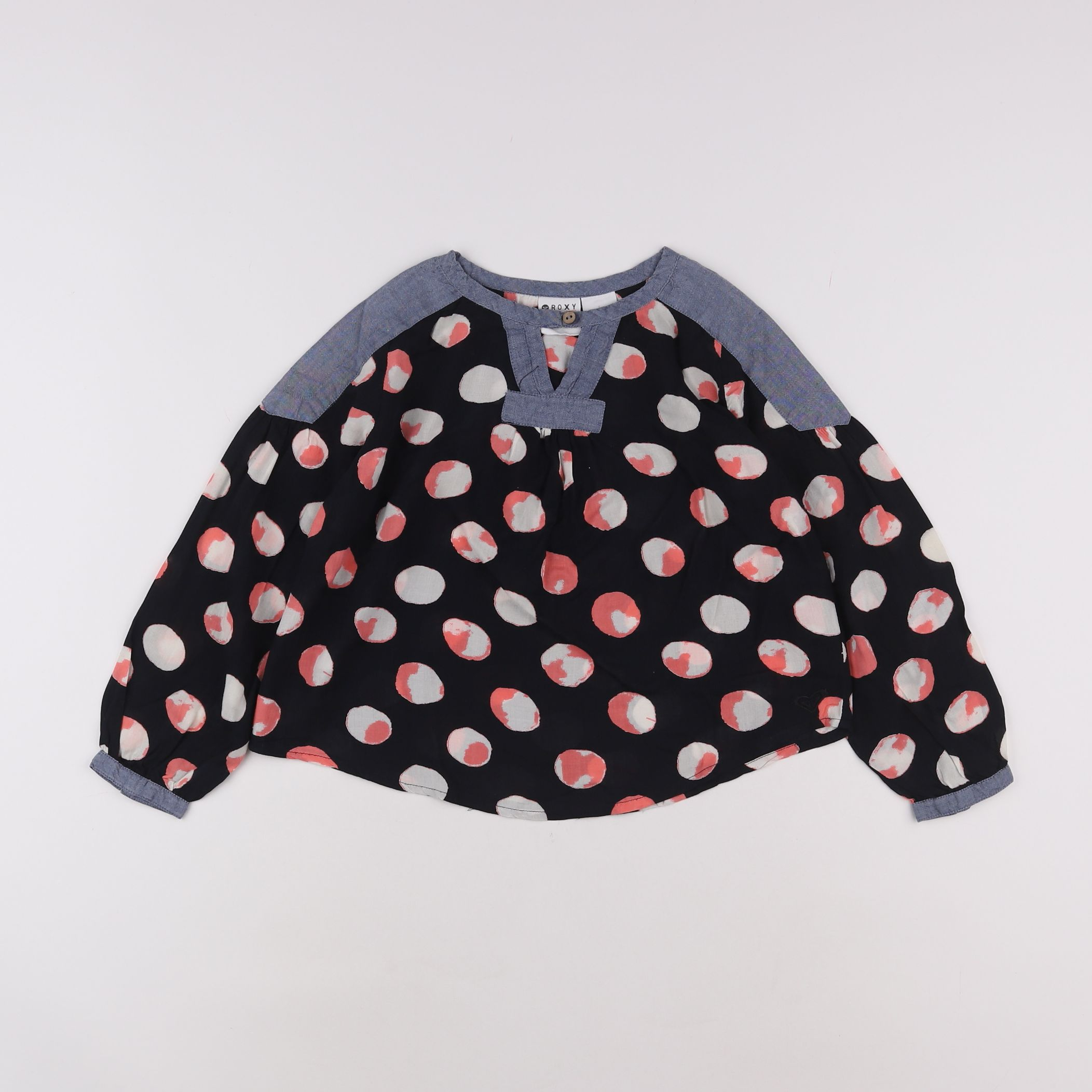 Roxy - blouse bleu, rose - 5 ans