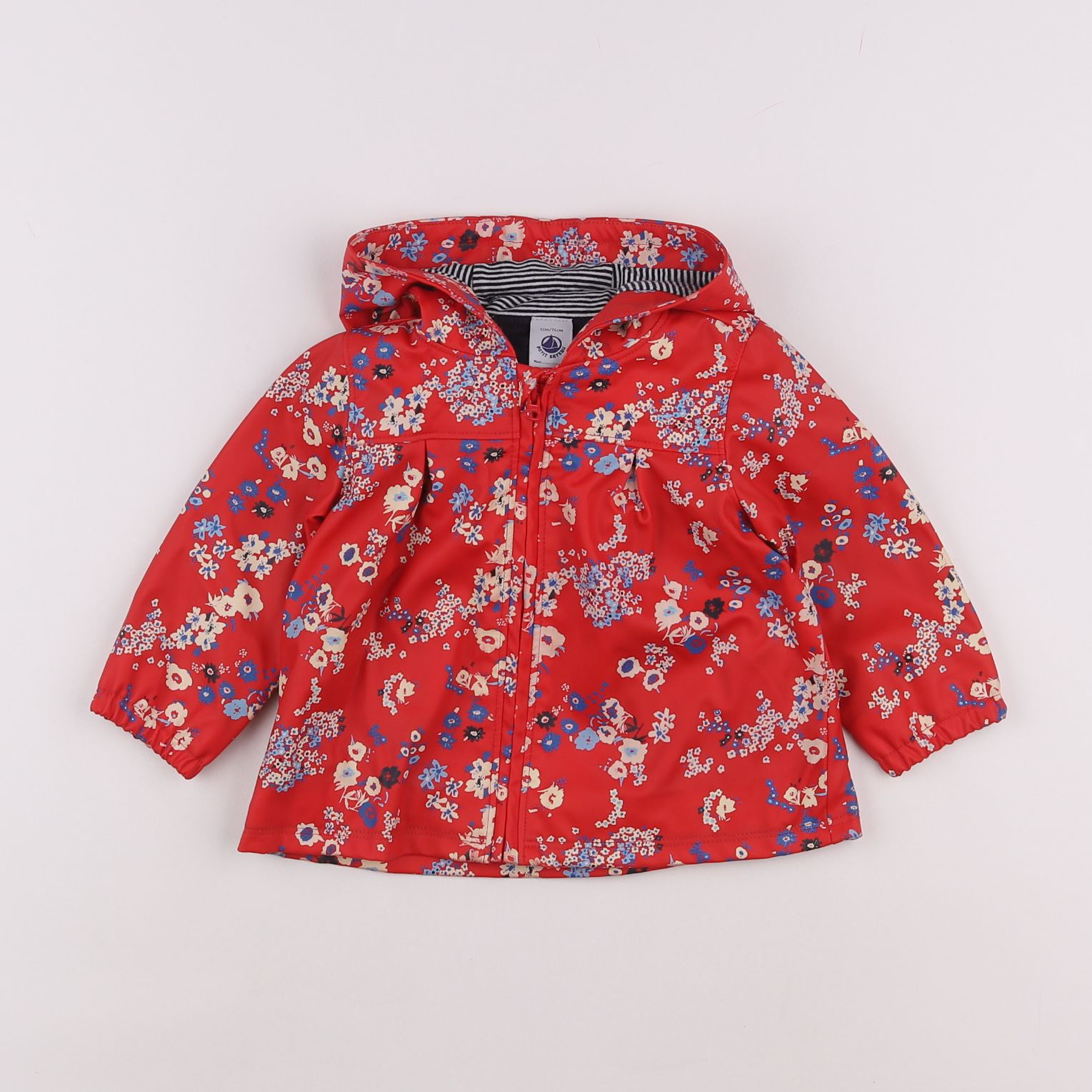 Petit Bateau - parka rouge - 12 mois