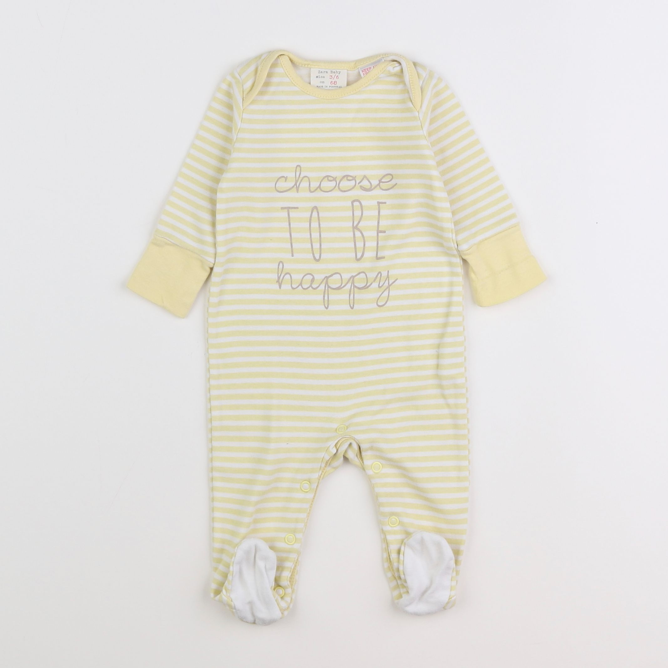 Zara - pyjama coton jaune - 3/6 mois