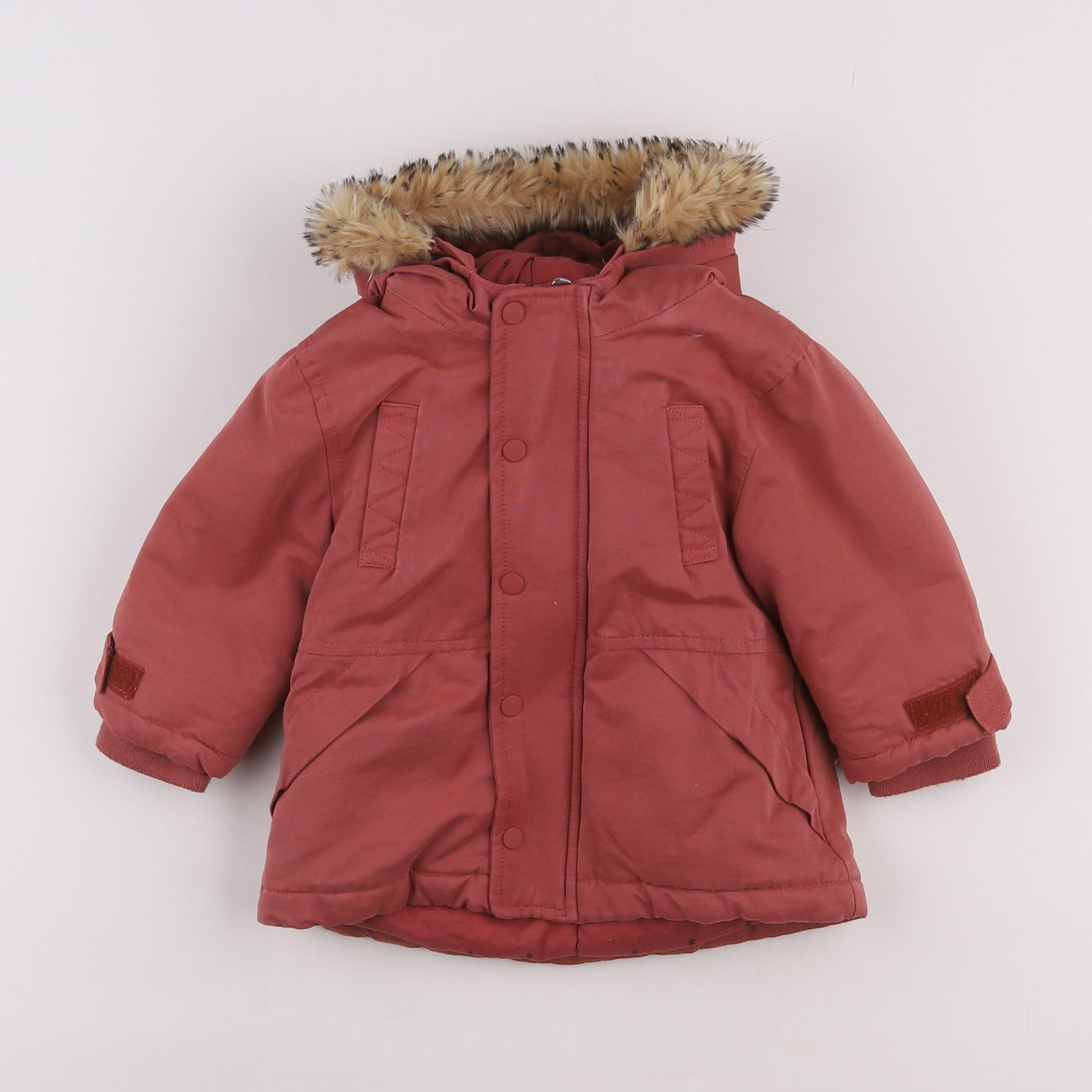 Vertbaudet - parka rouge - 12 mois