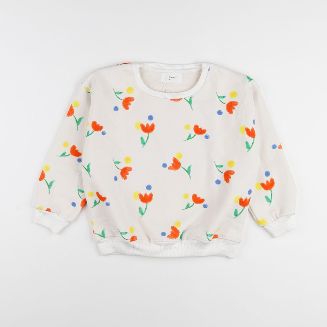 Ayuna - sweat Tulipes blanc - 12 ans