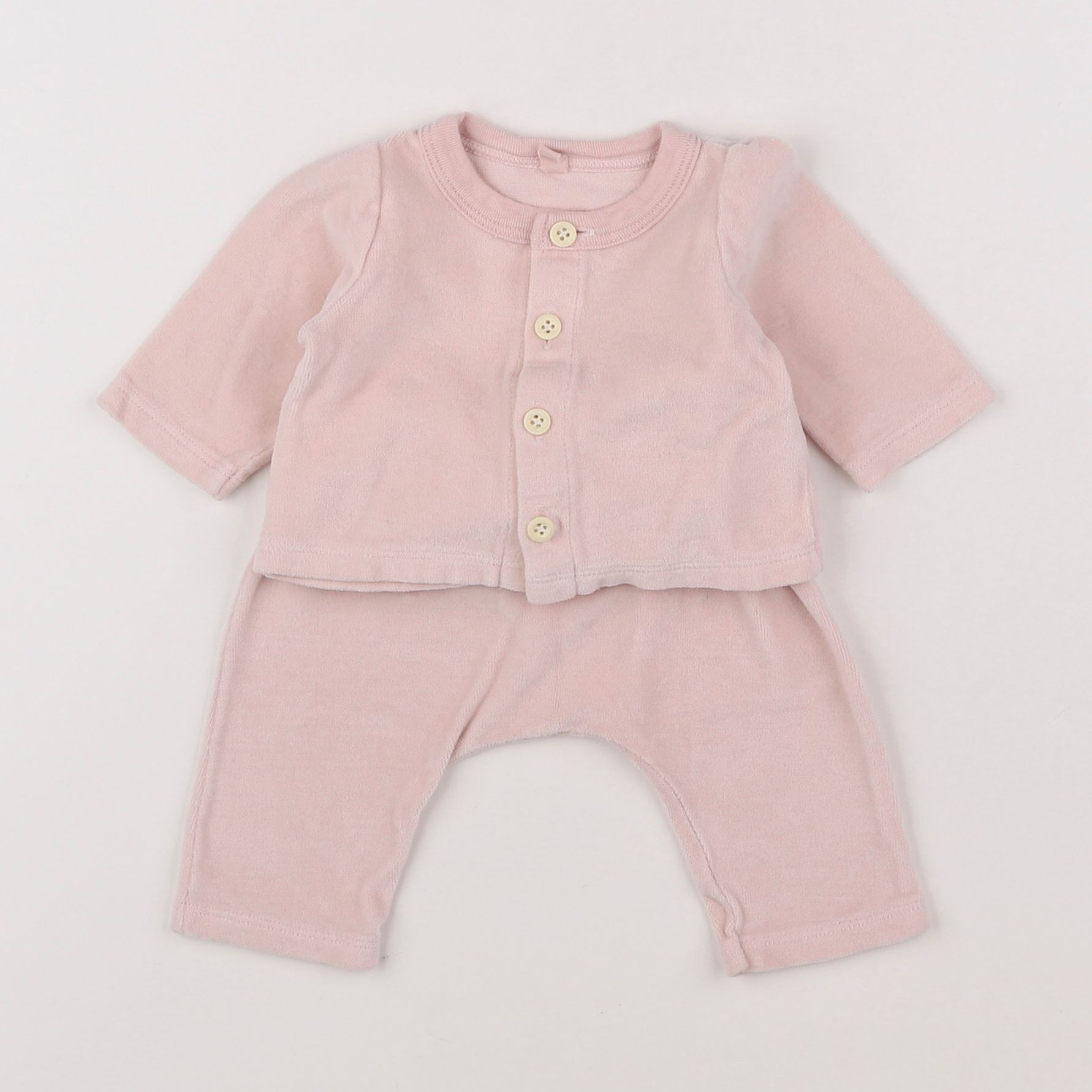 Petit Bateau - ensemble rose - 1 mois