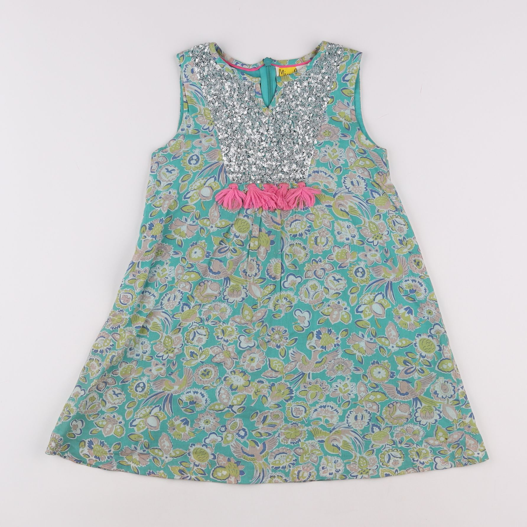 Mini Boden - robe vert - 4/5 ans