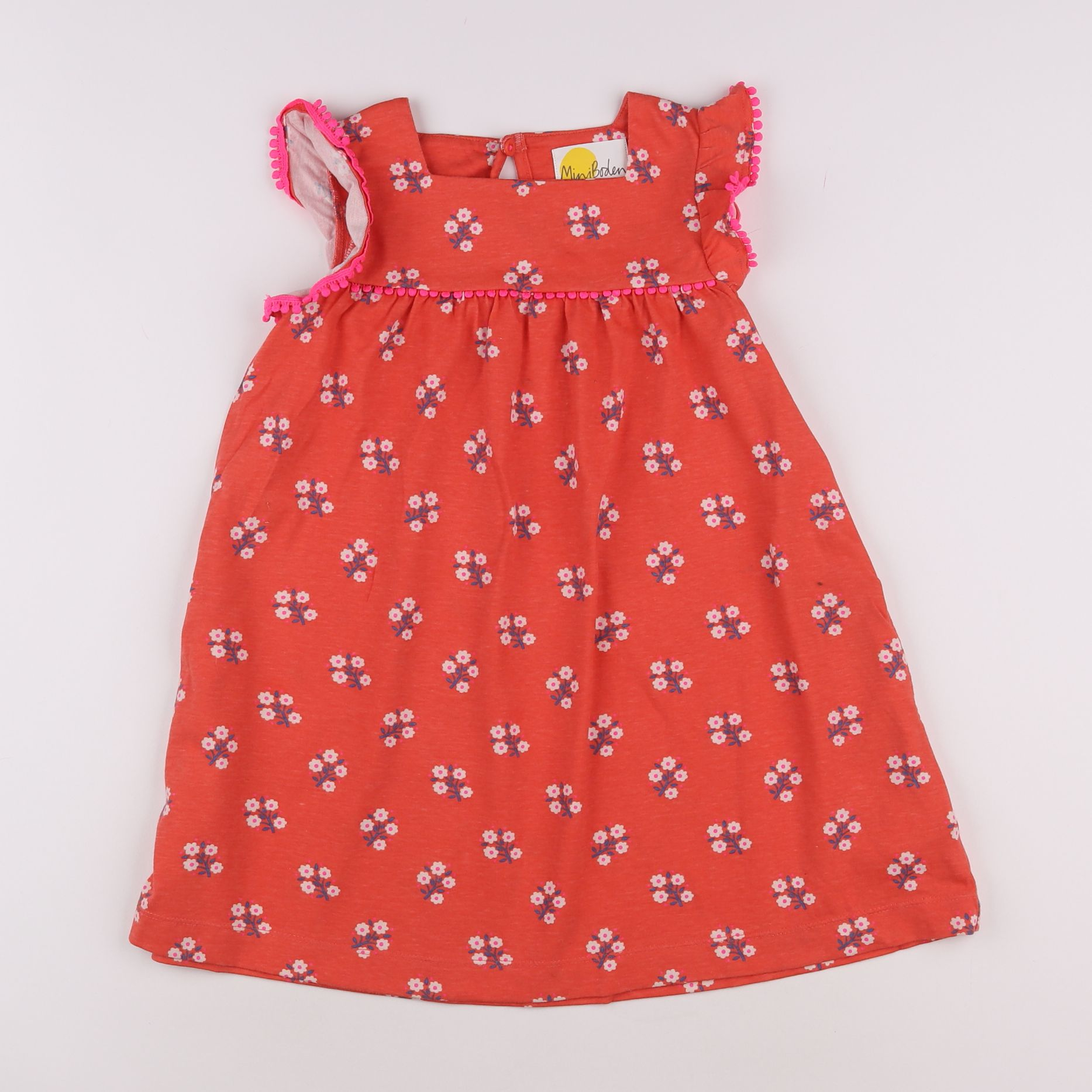 Mini Boden - robe orange - 4/5 ans