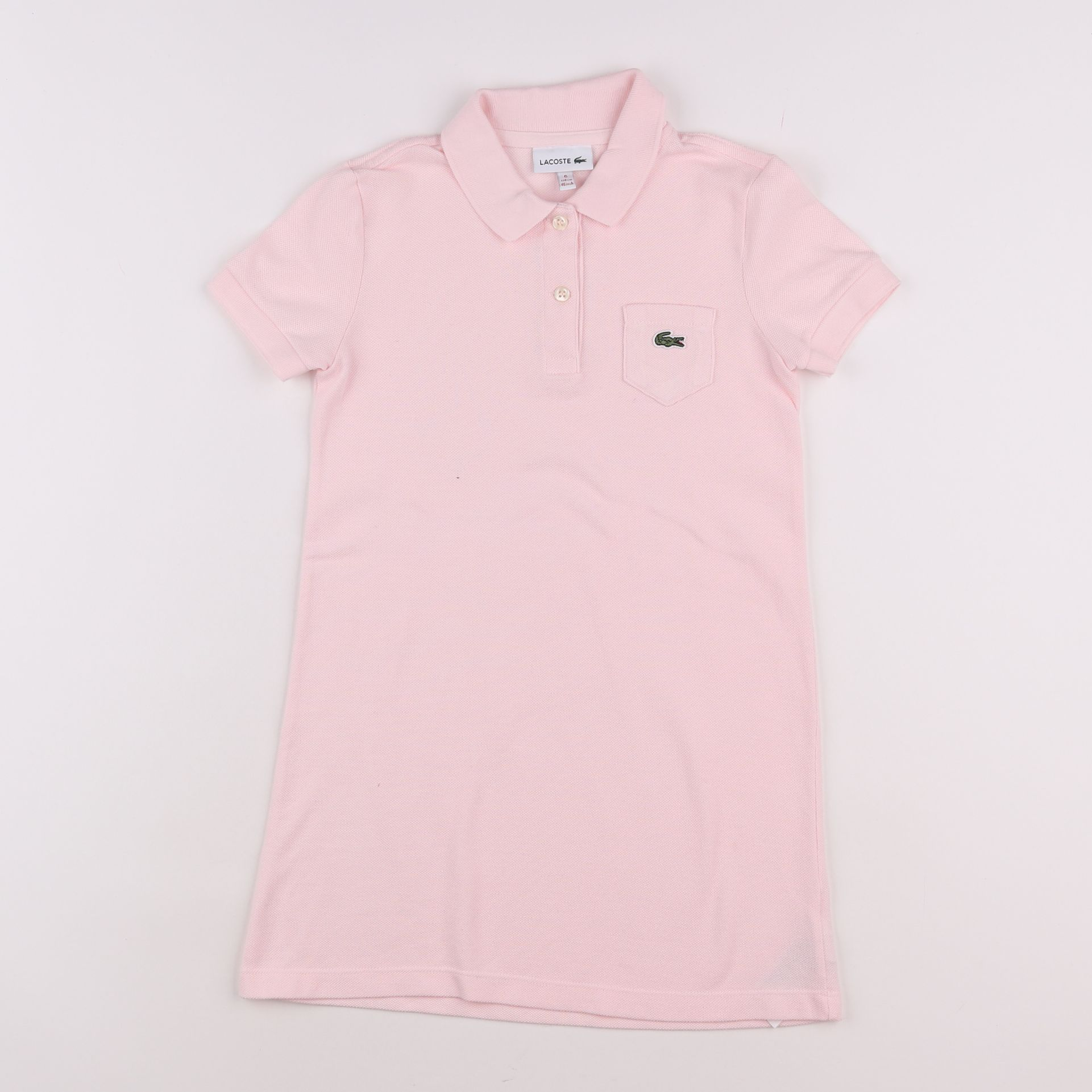 Lacoste - robe rose - 6 ans