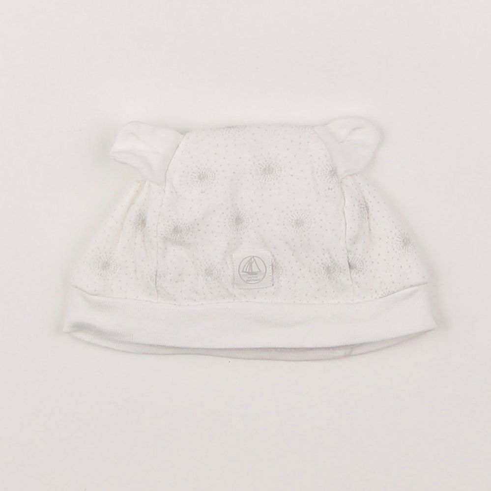 Petit Bateau - bonnet de naissance blanc - 6 mois