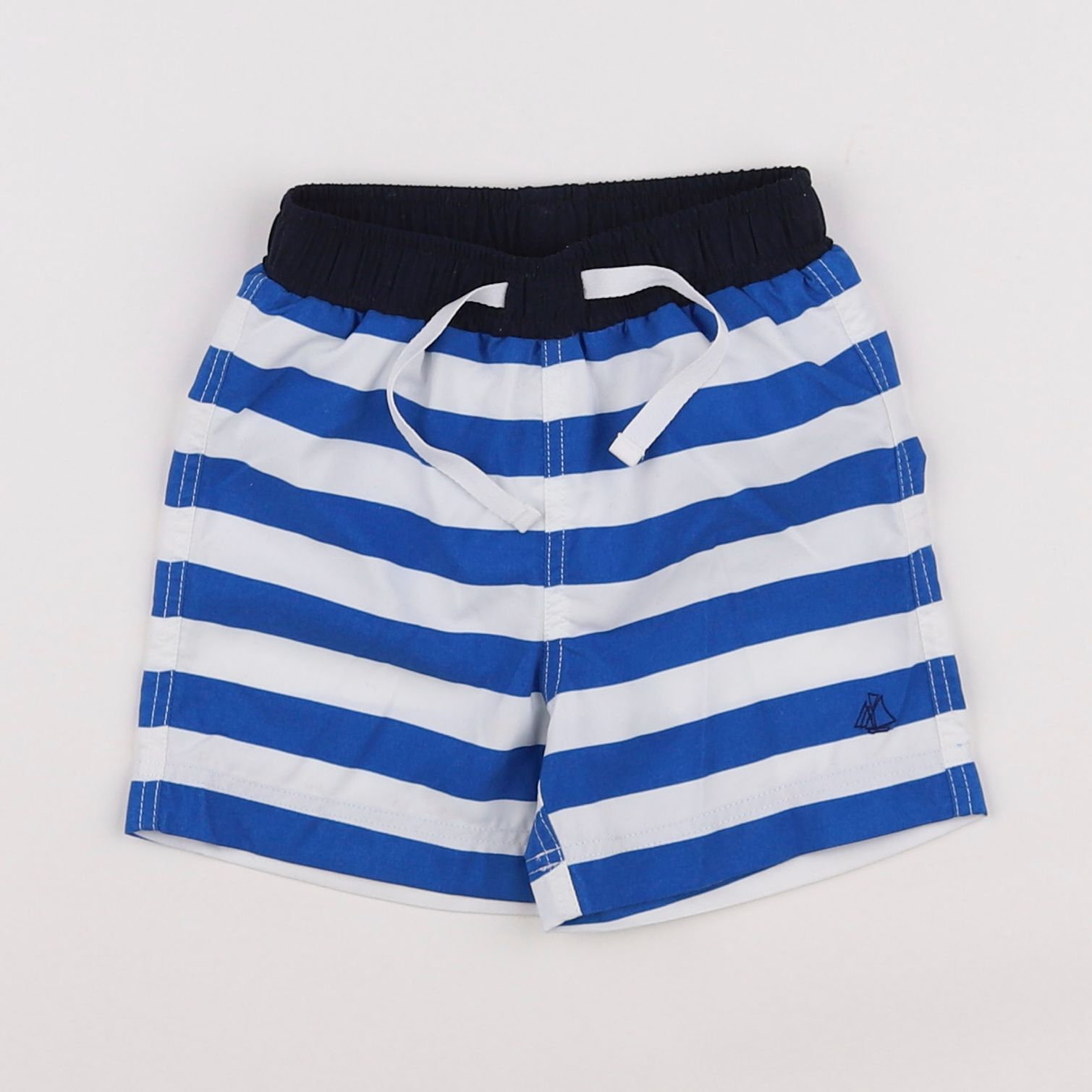 Petit Bateau - maillot de bain bleu, blanc - 12 mois