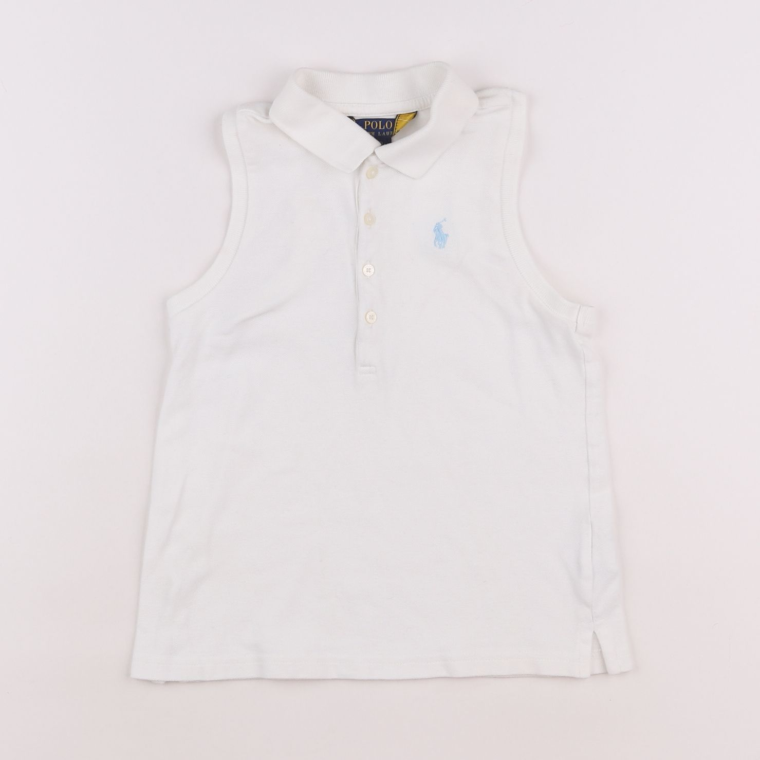 Ralph Lauren - polo blanc - 7 ans