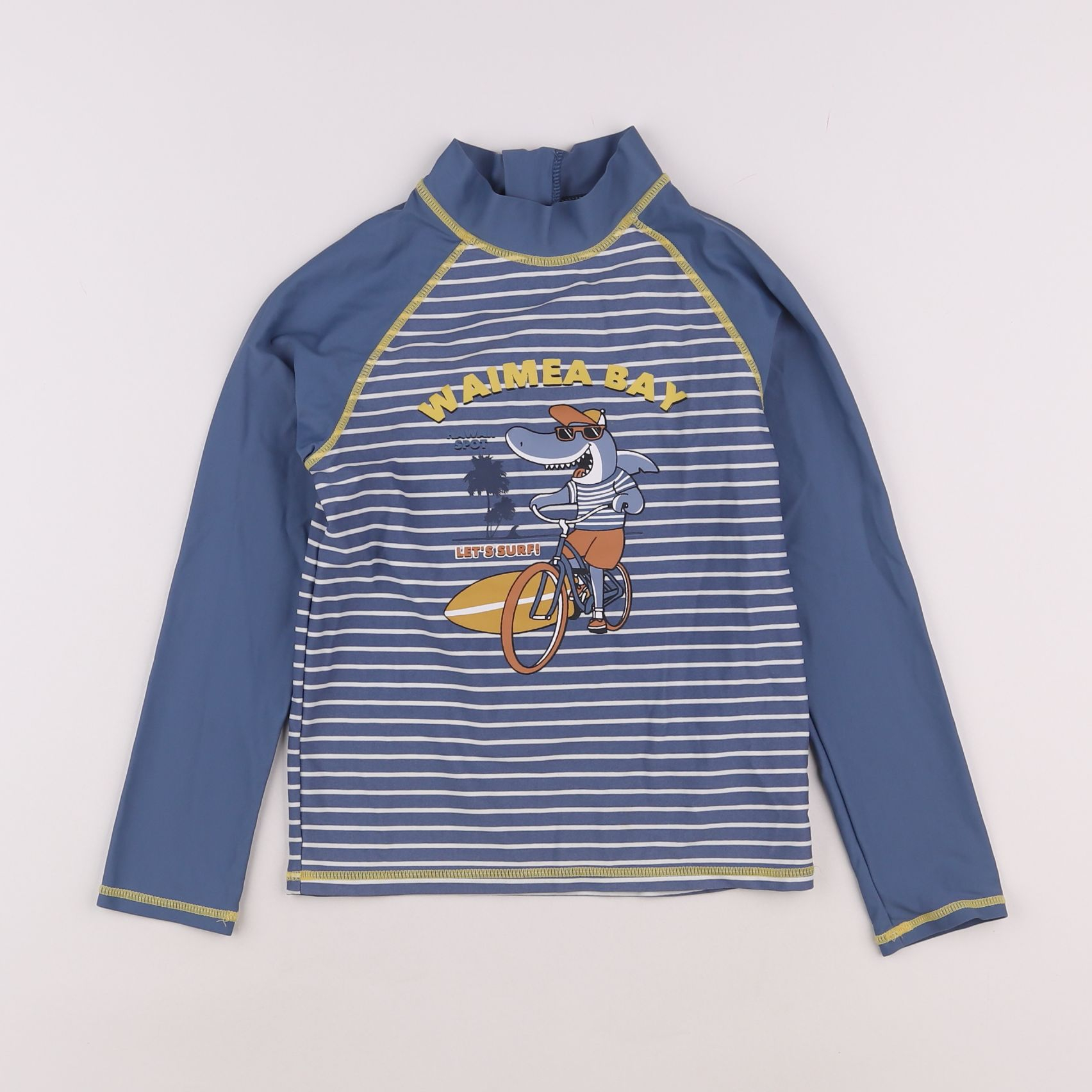 Vertbaudet - tee-shirt de bain bleu - 8 ans