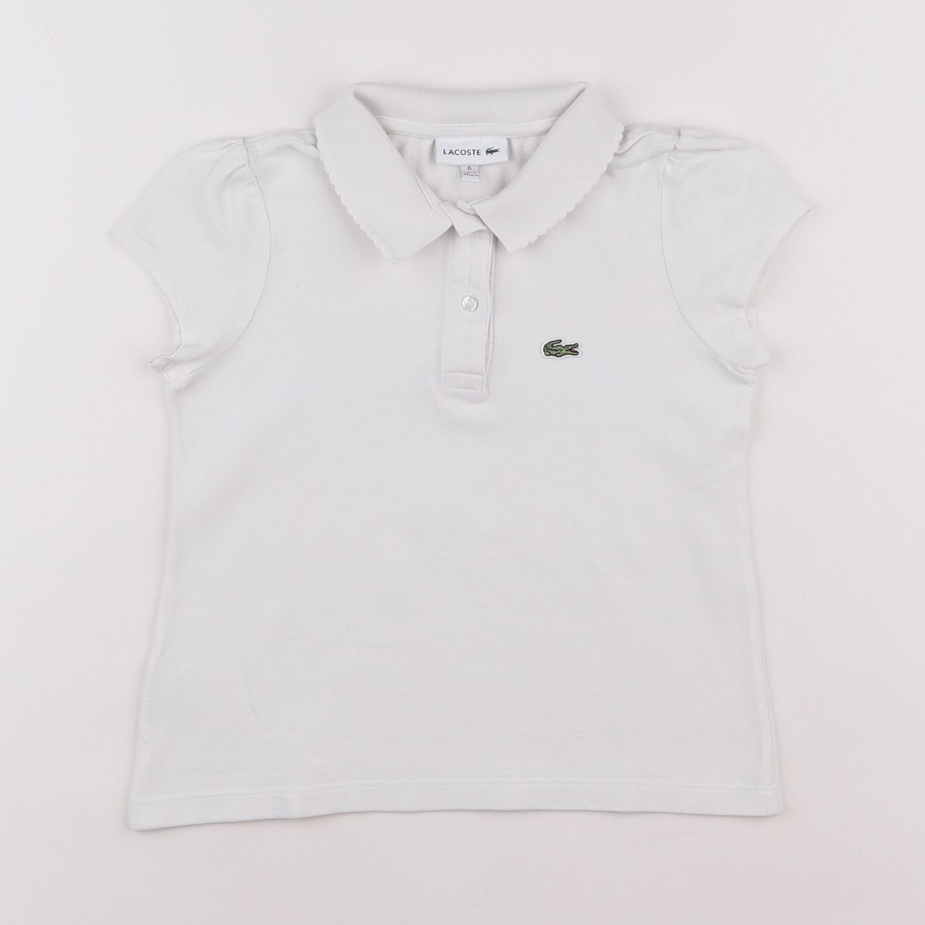 Lacoste - polo blanc - 6 ans