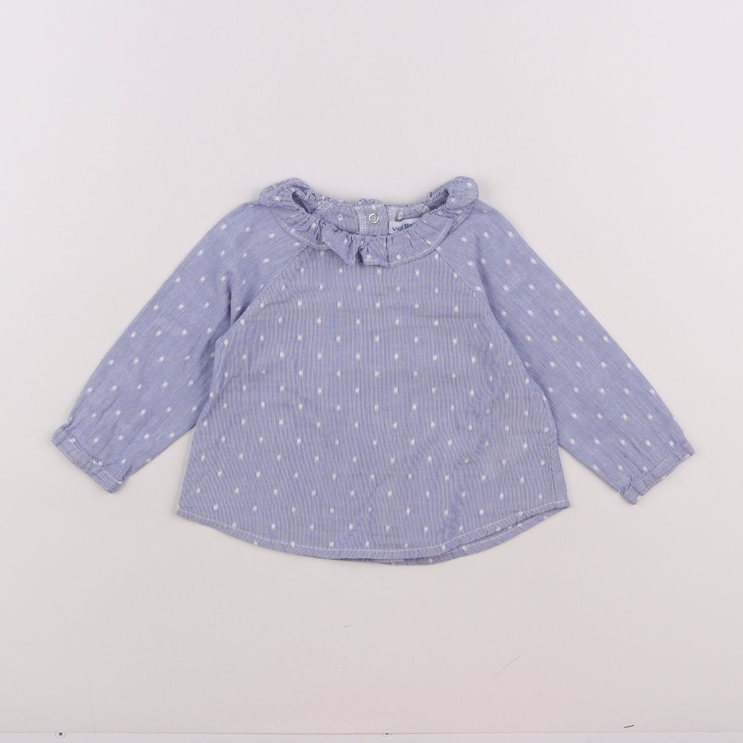 Vertbaudet - blouse bleu - 9 mois