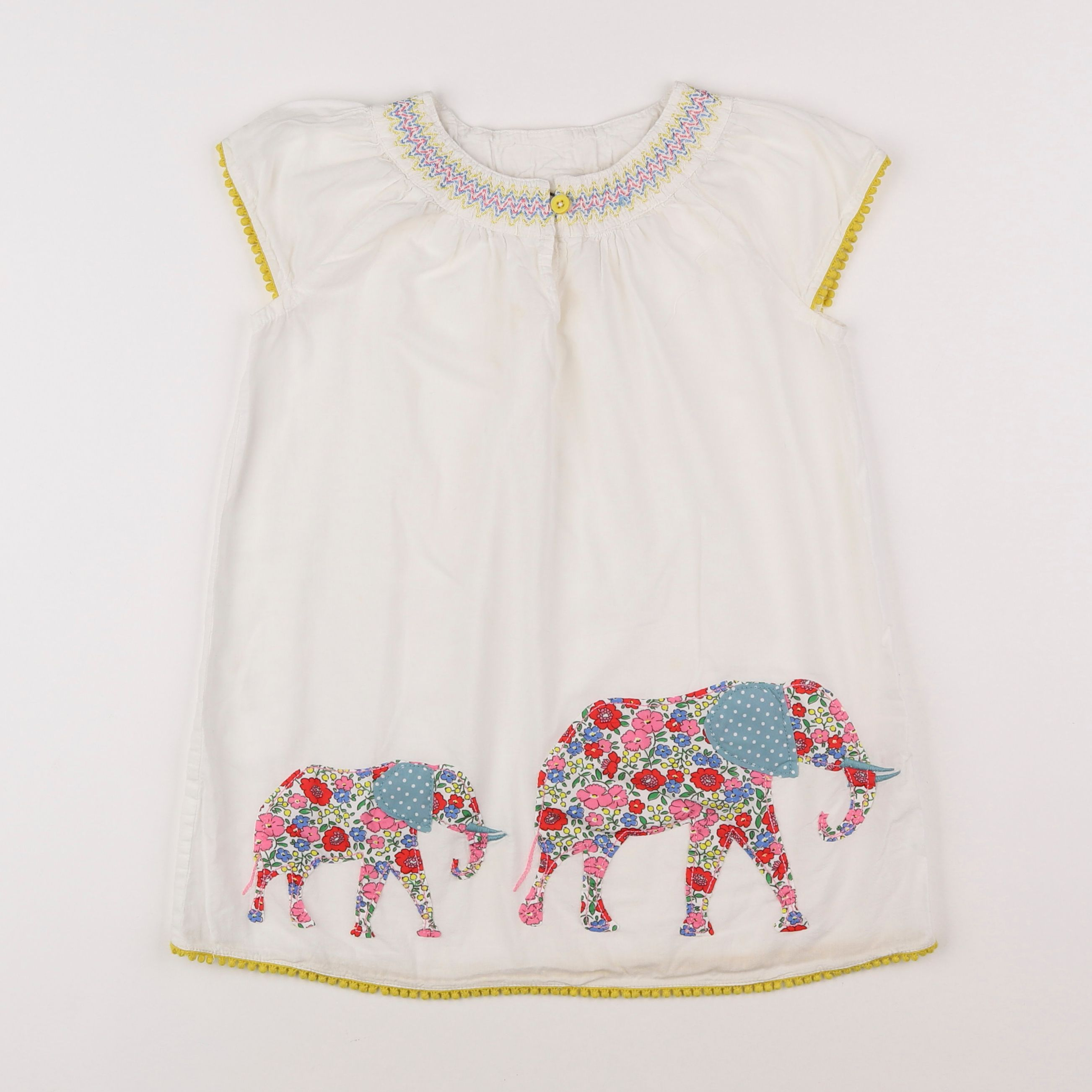 Mini Boden - robe blanc - 4/5 ans