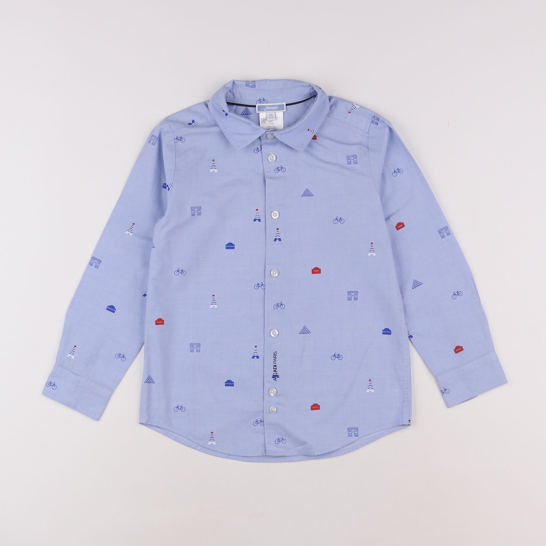 Jacadi - chemise bleu - 6 ans