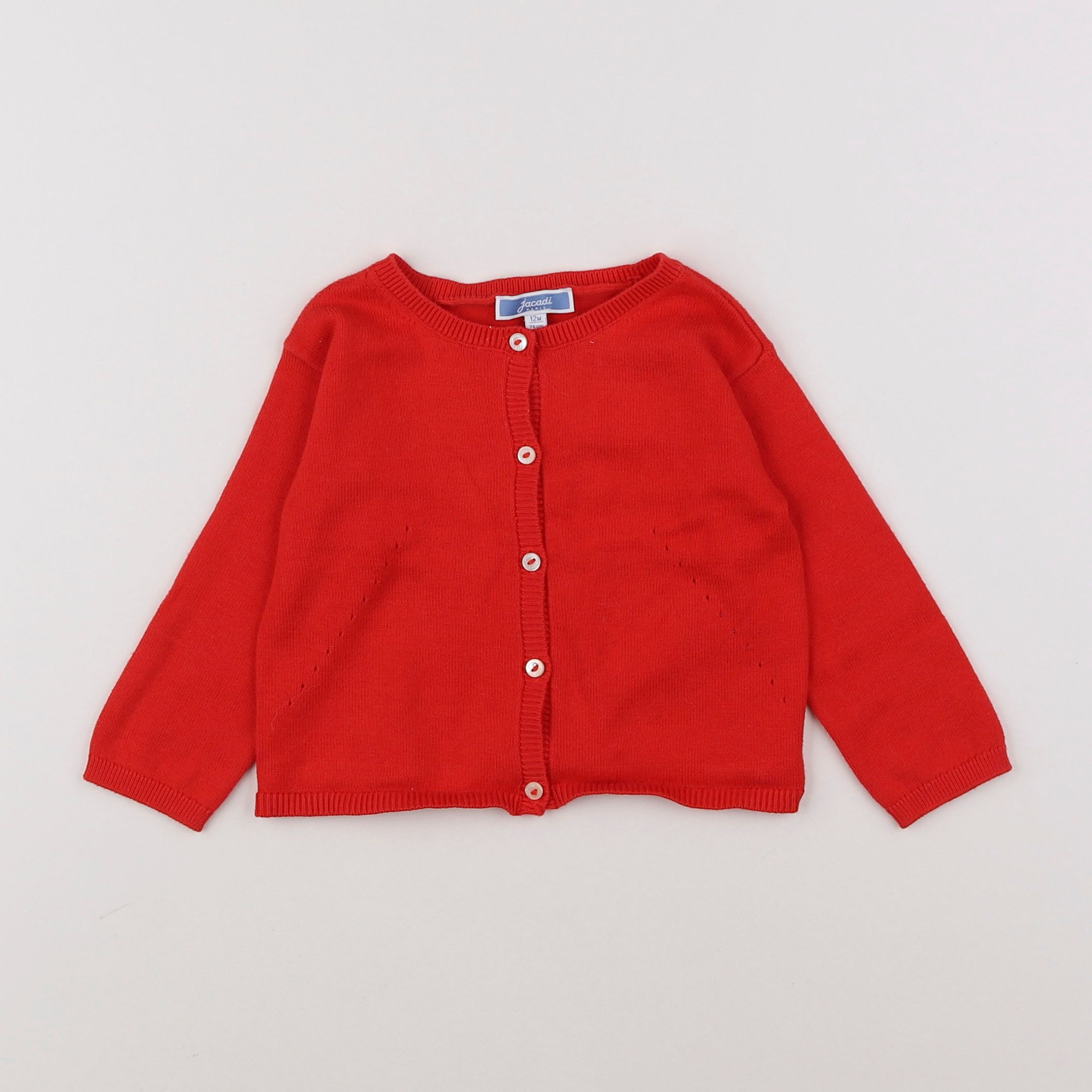 Jacadi - gilet rouge - 12 mois