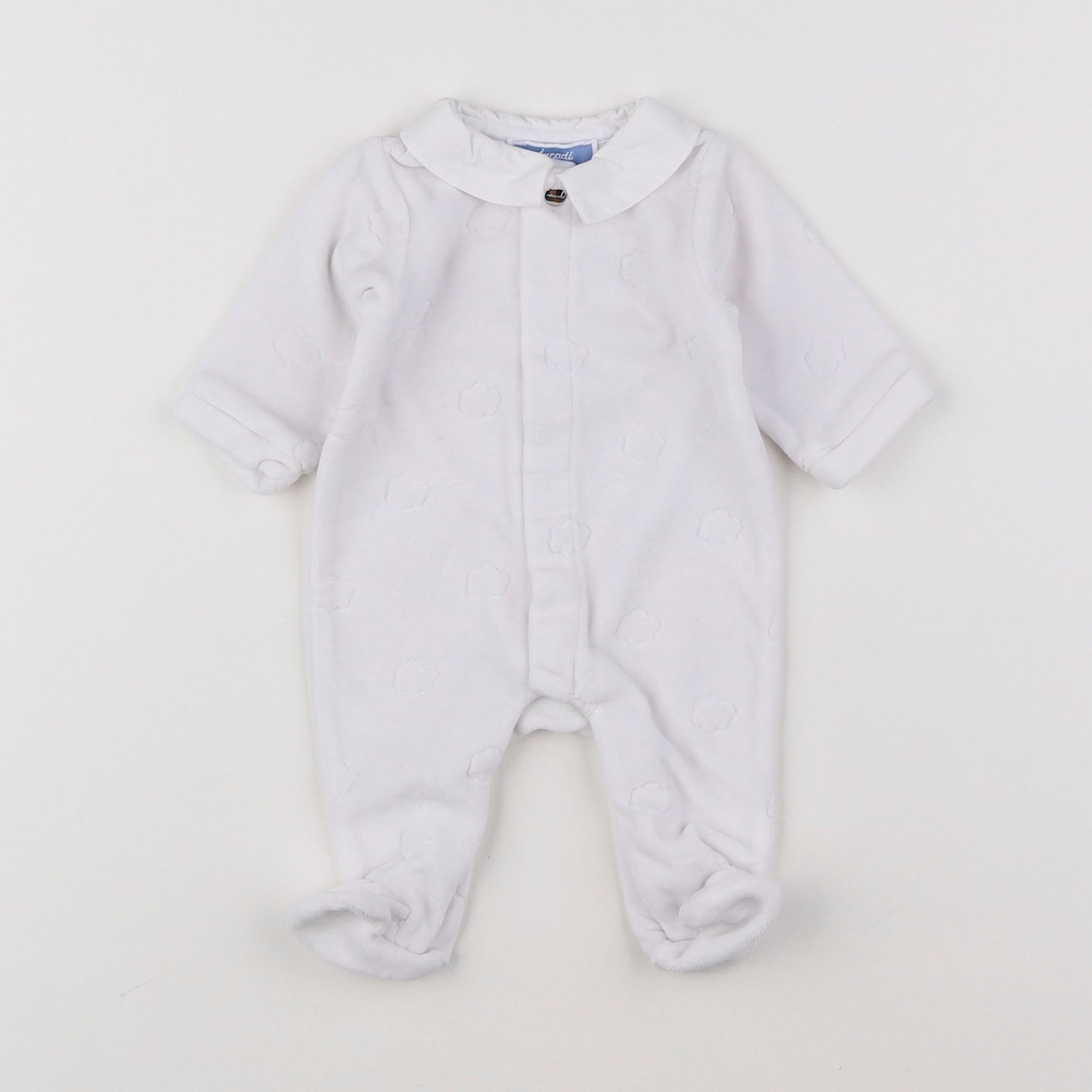 Jacadi - pyjama velours blanc - 0 mois