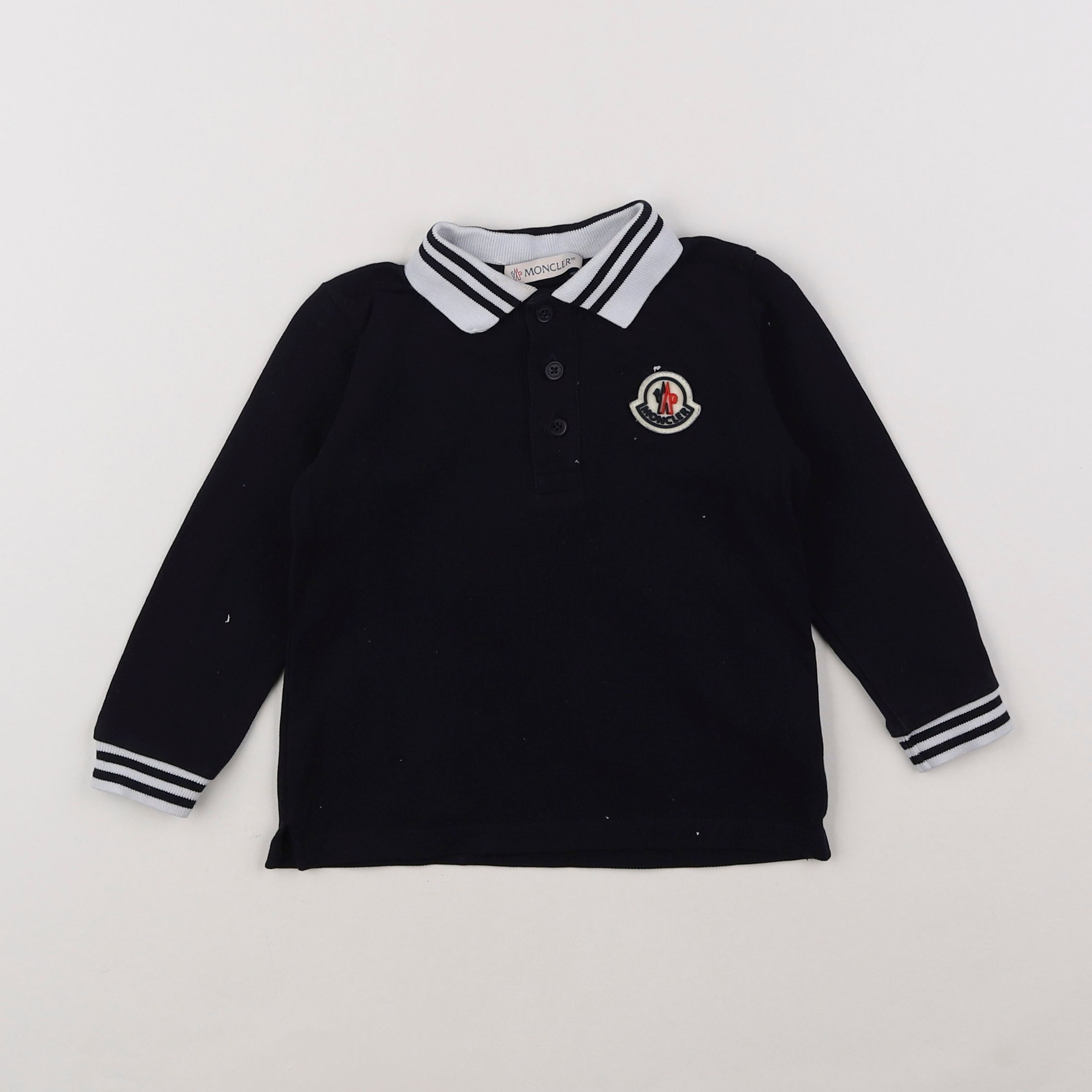 Moncler - polo bleu - 12/18 mois