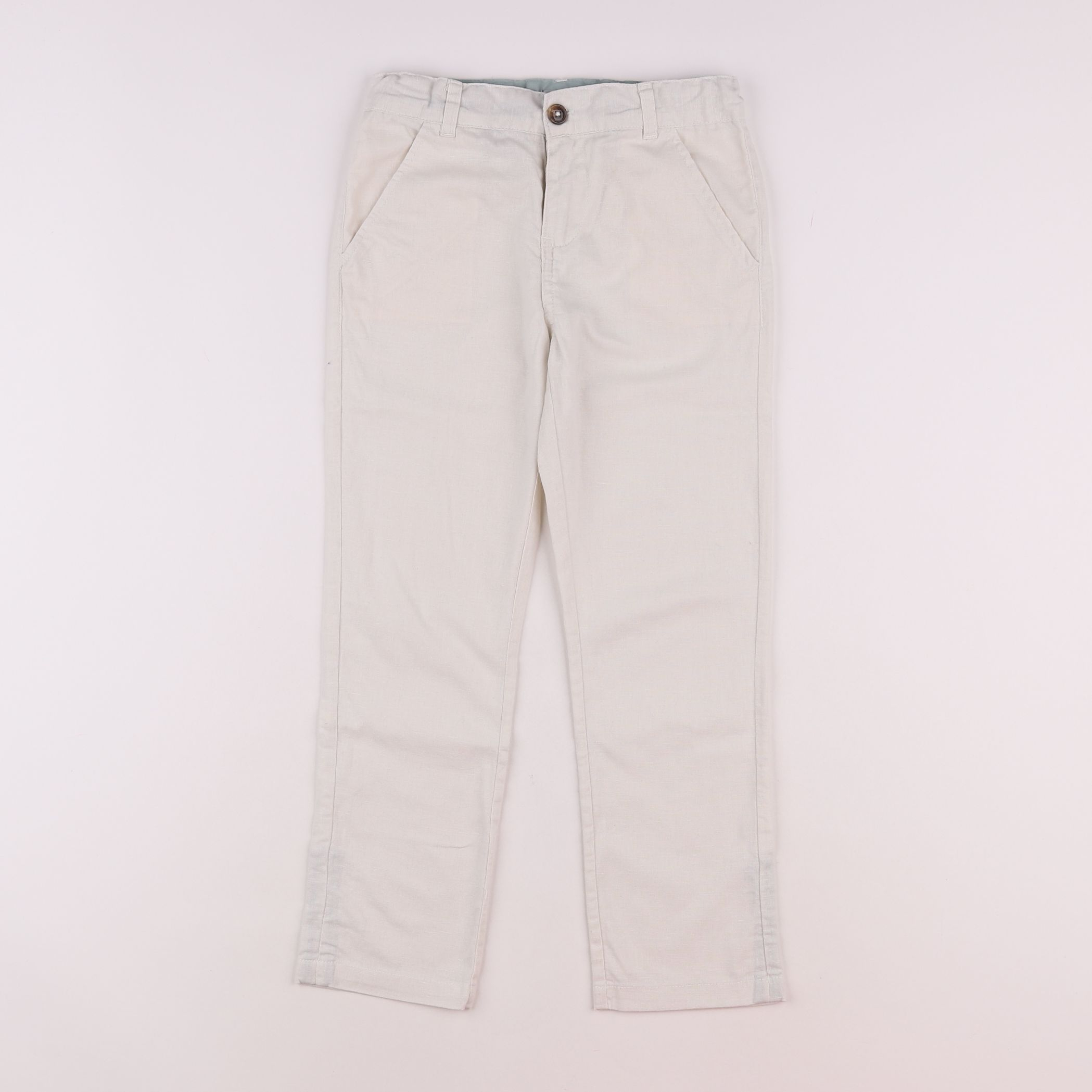 Vertbaudet - pantalon blanc - 6 ans