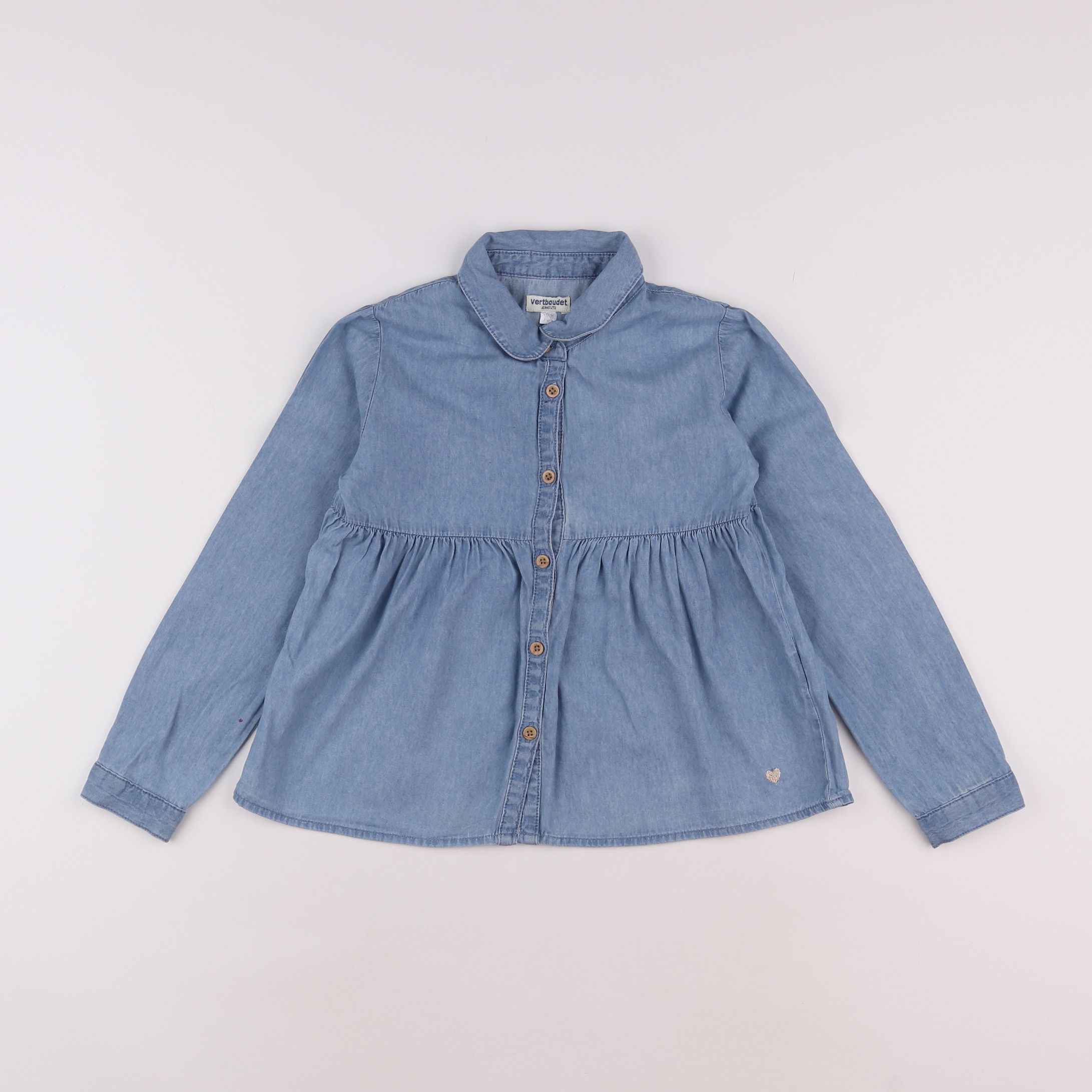 Vertbaudet - chemise bleu - 7 ans