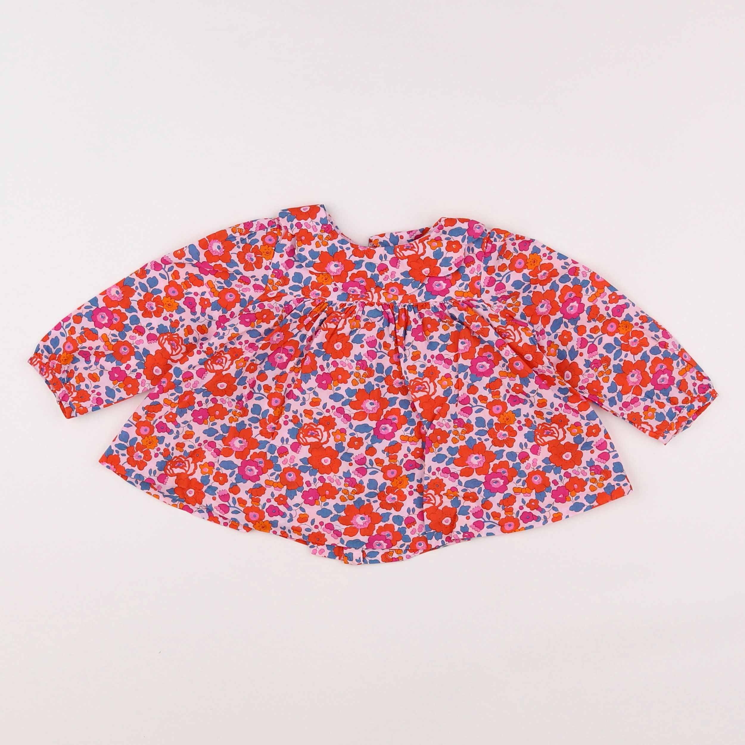 Jacadi - blouse liberty rouge - 12 mois