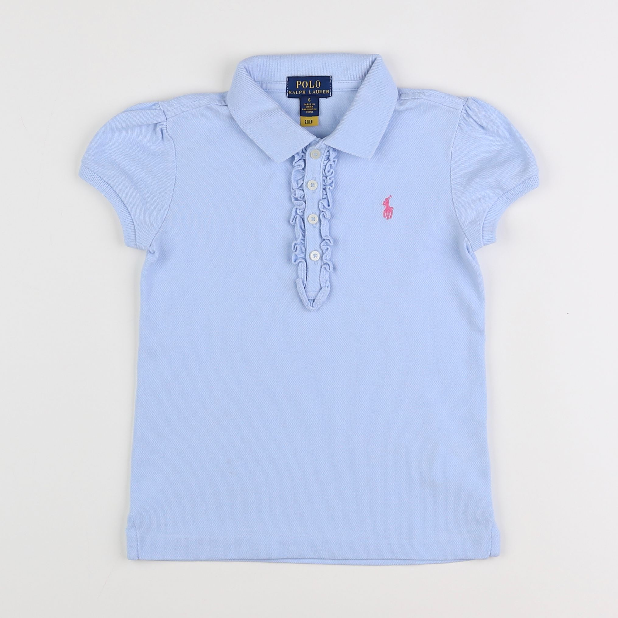 Ralph Lauren - polo bleu - 6 ans