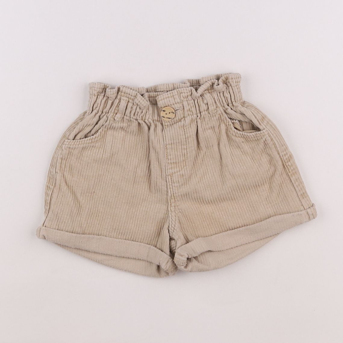 Zara - short beige - 12/18 mois