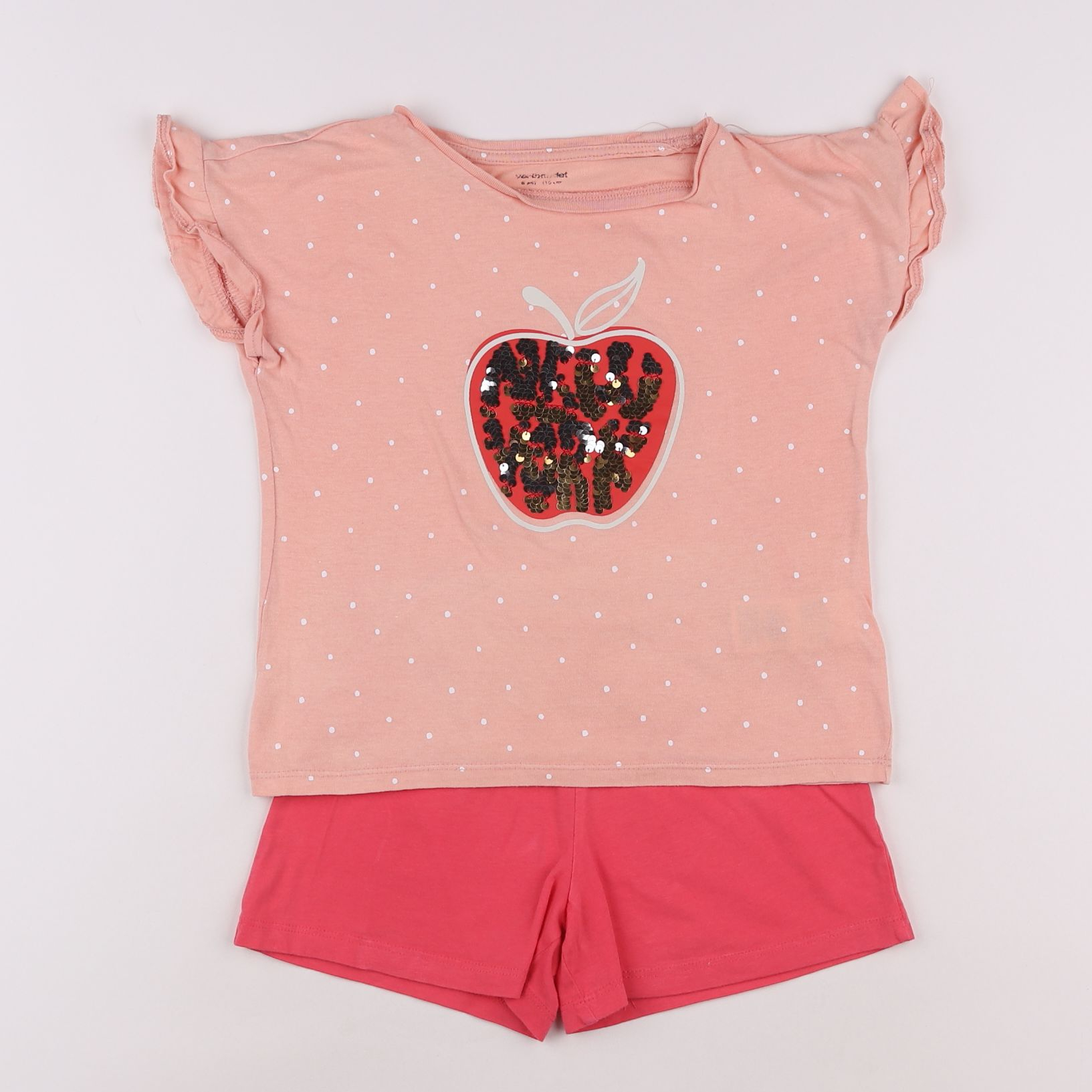 Vertbaudet - pyjama coton rose - 6 ans