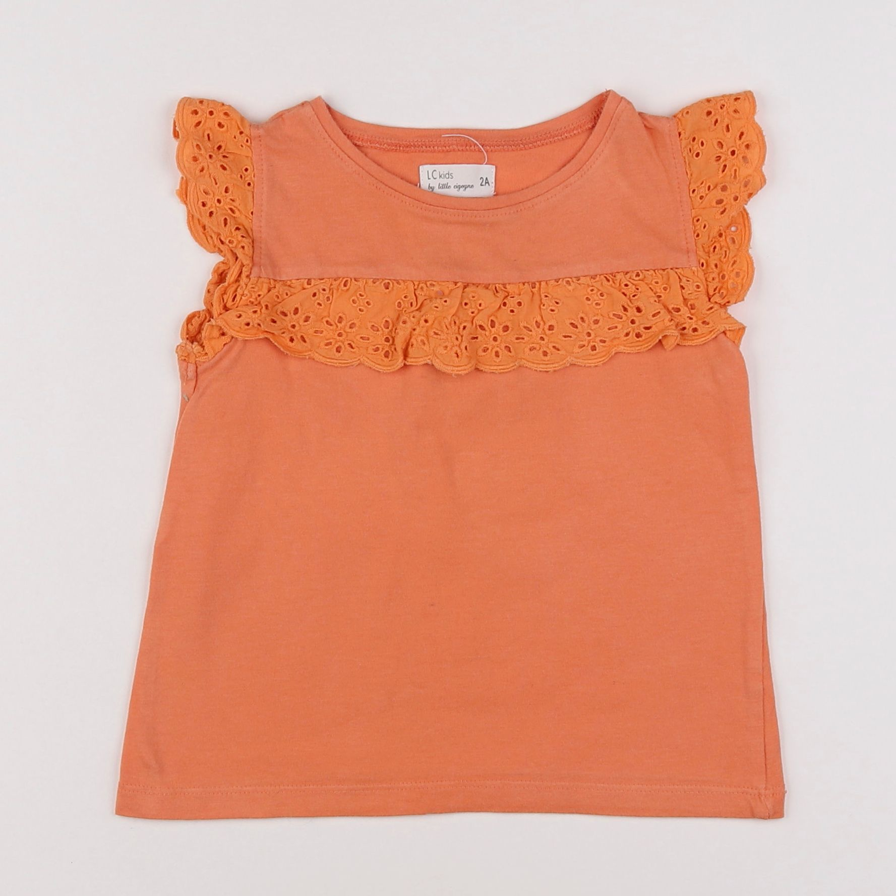 Little Cigogne - tee-shirt orange - 2 ans