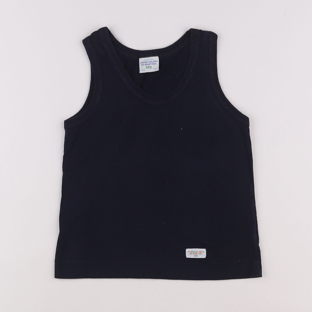 Benetton - maillot de corps bleu - 2/3 ans