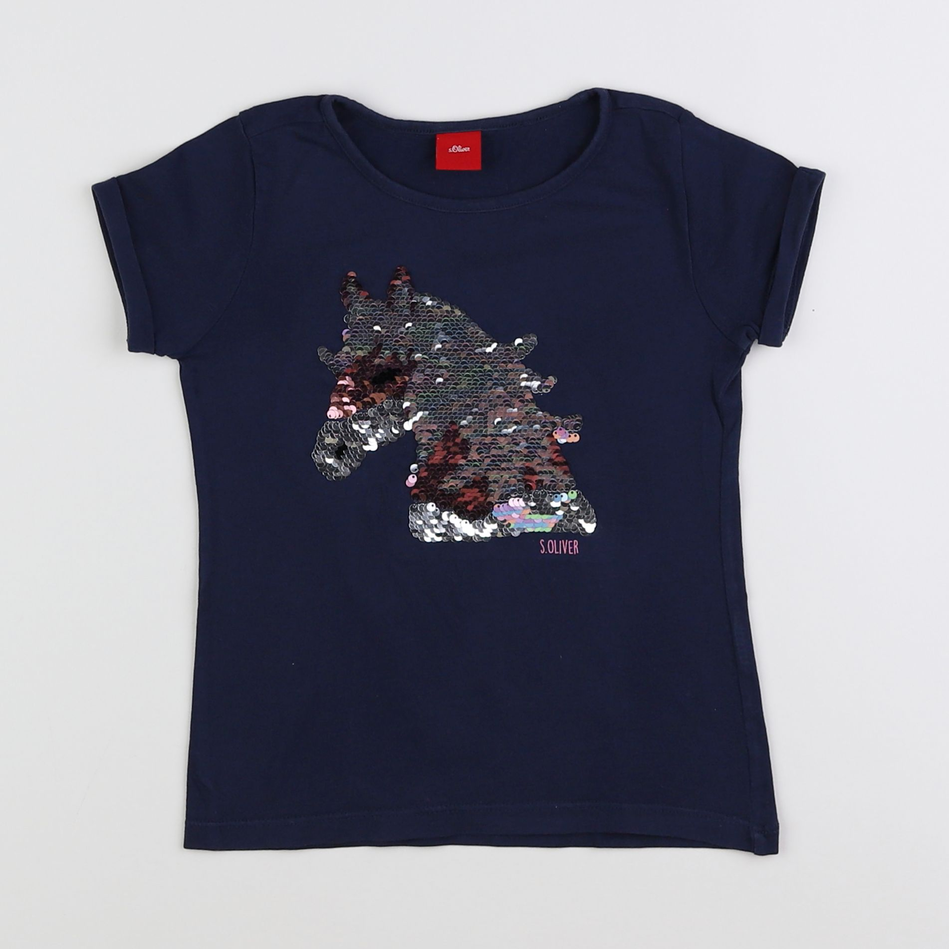 s.Oliver - tee-shirt bleu, argent - 4 ans