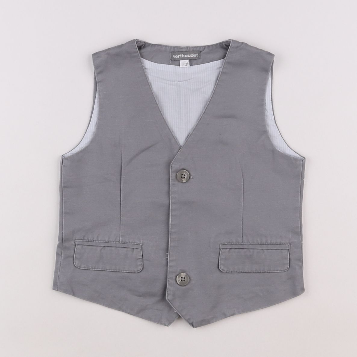 Vertbaudet - gilet gris - 4 ans