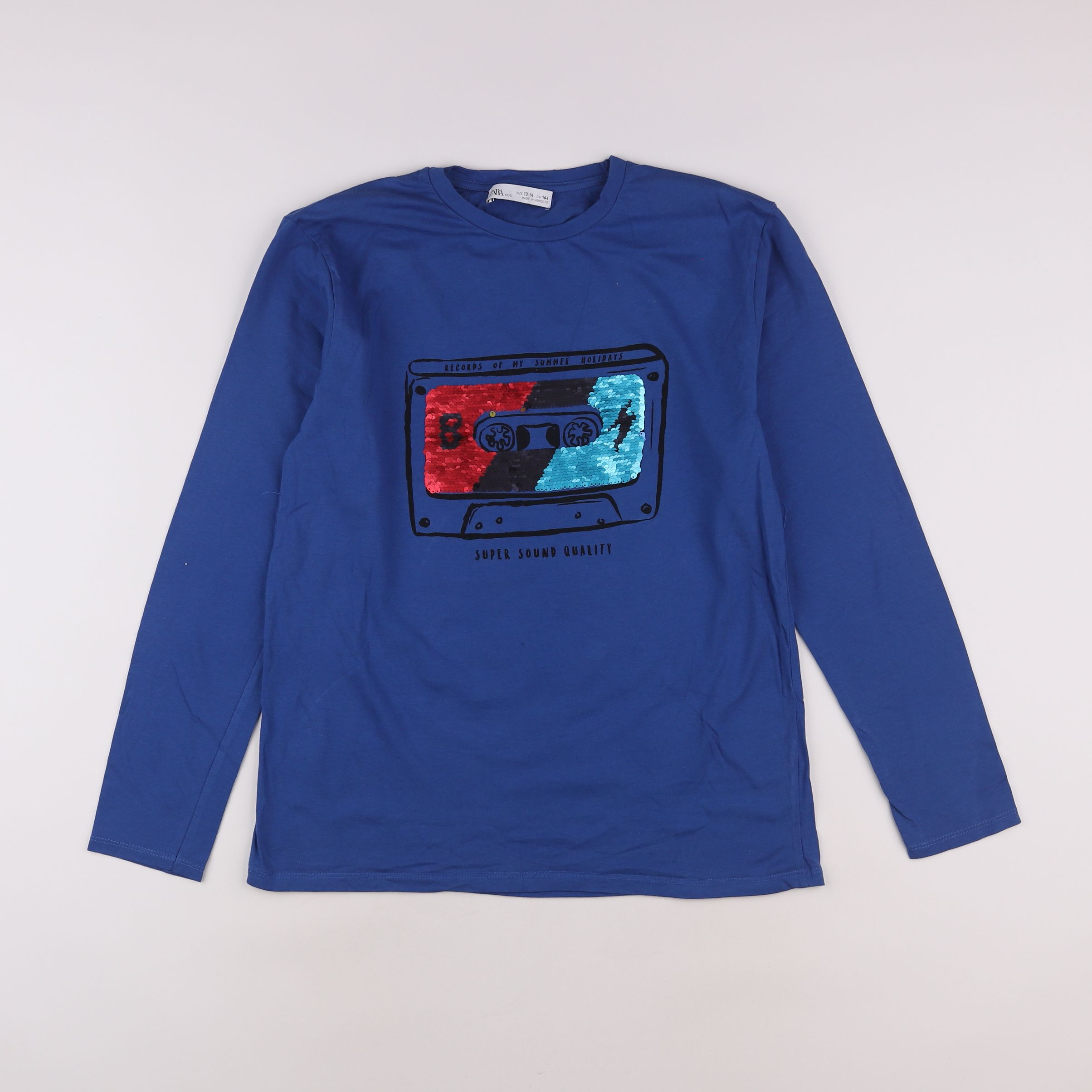 Zara - tee-shirt bleu - 13/14 ans