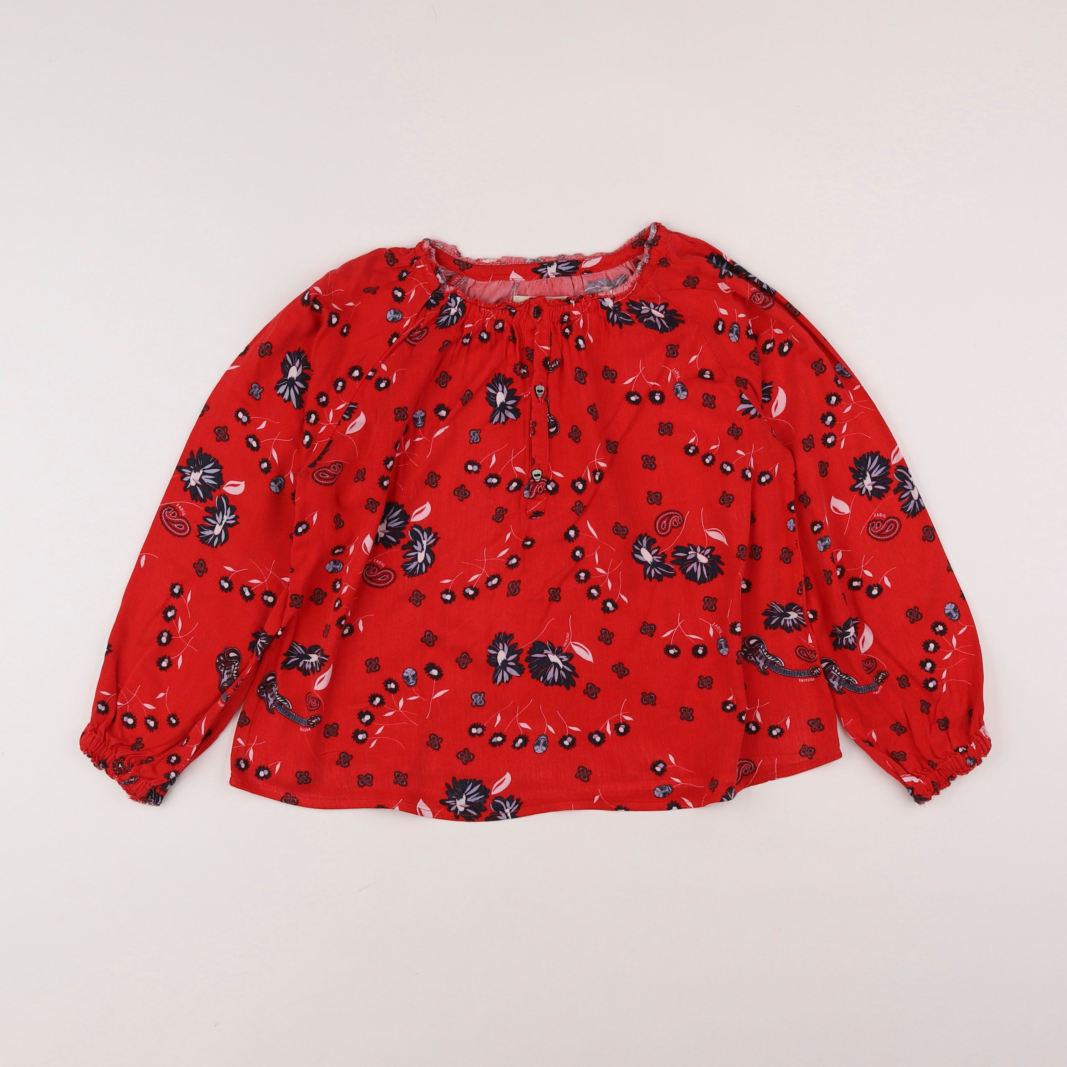 Zadig & Voltaire - blouse rouge - 8 ans