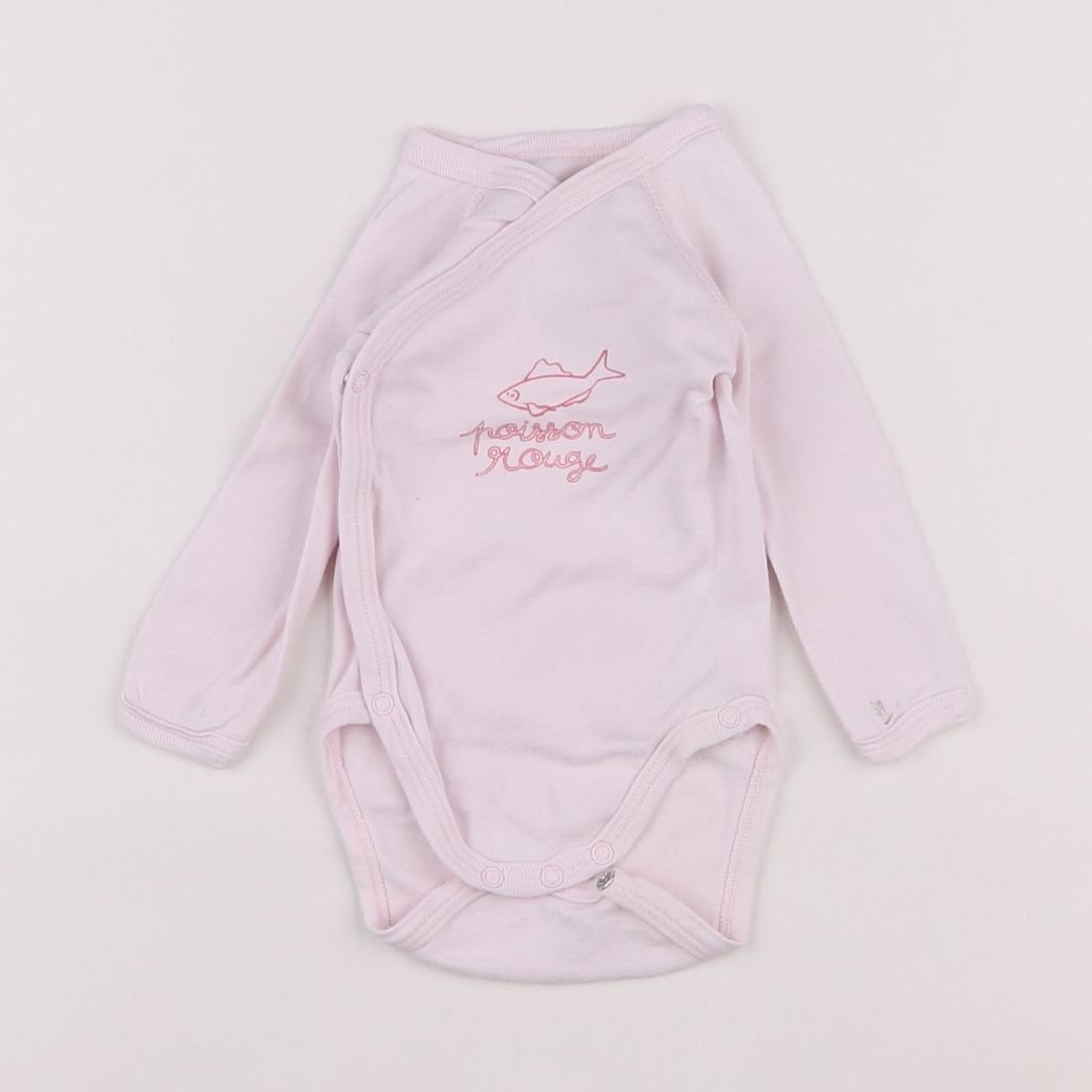 Petit Bateau - body rose - 3 mois