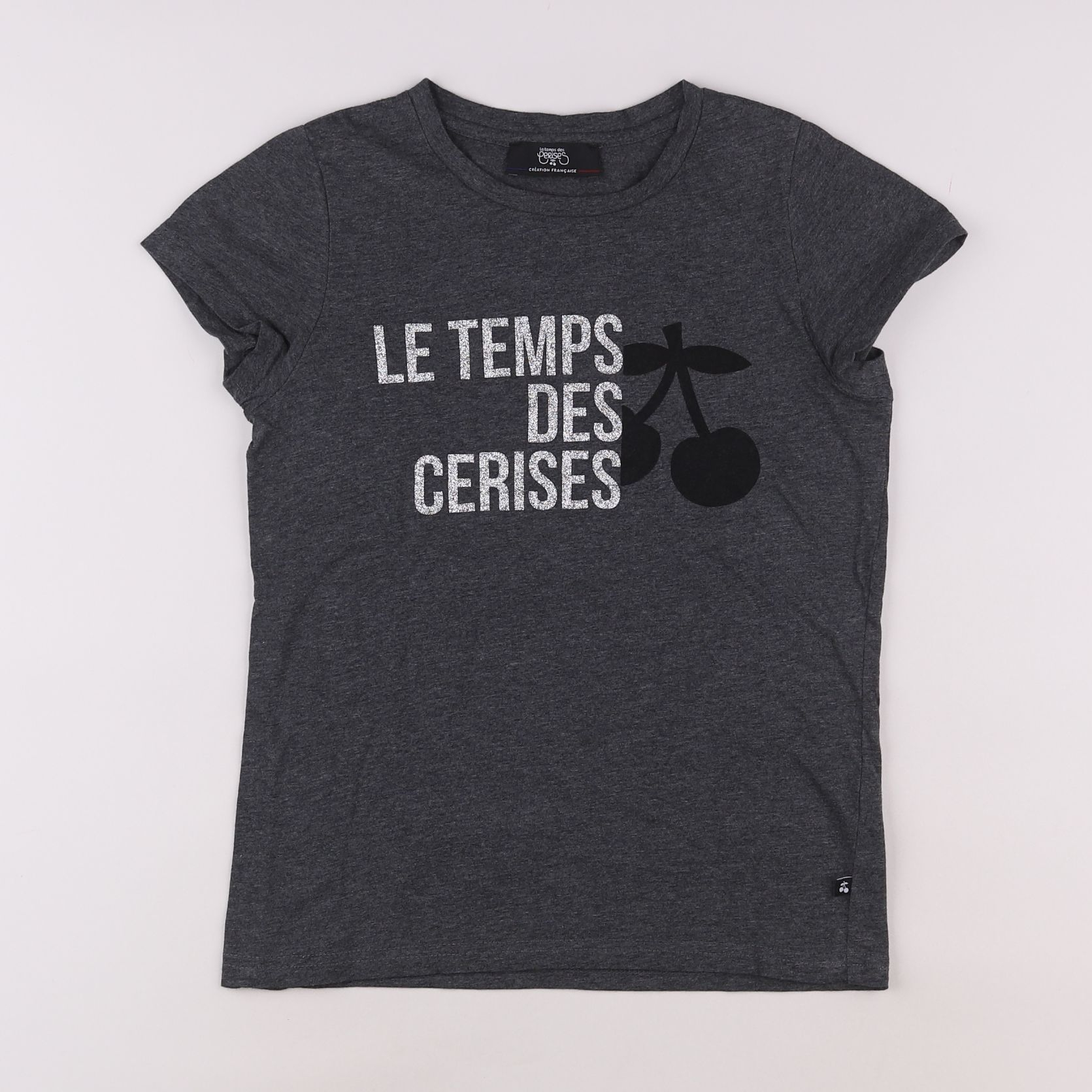 Le temps des cerises  - tee-shirt gris - 10 ans