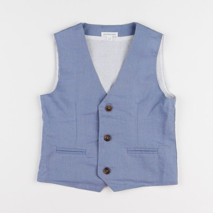 Vertbaudet - gilet bleu - 6 ans