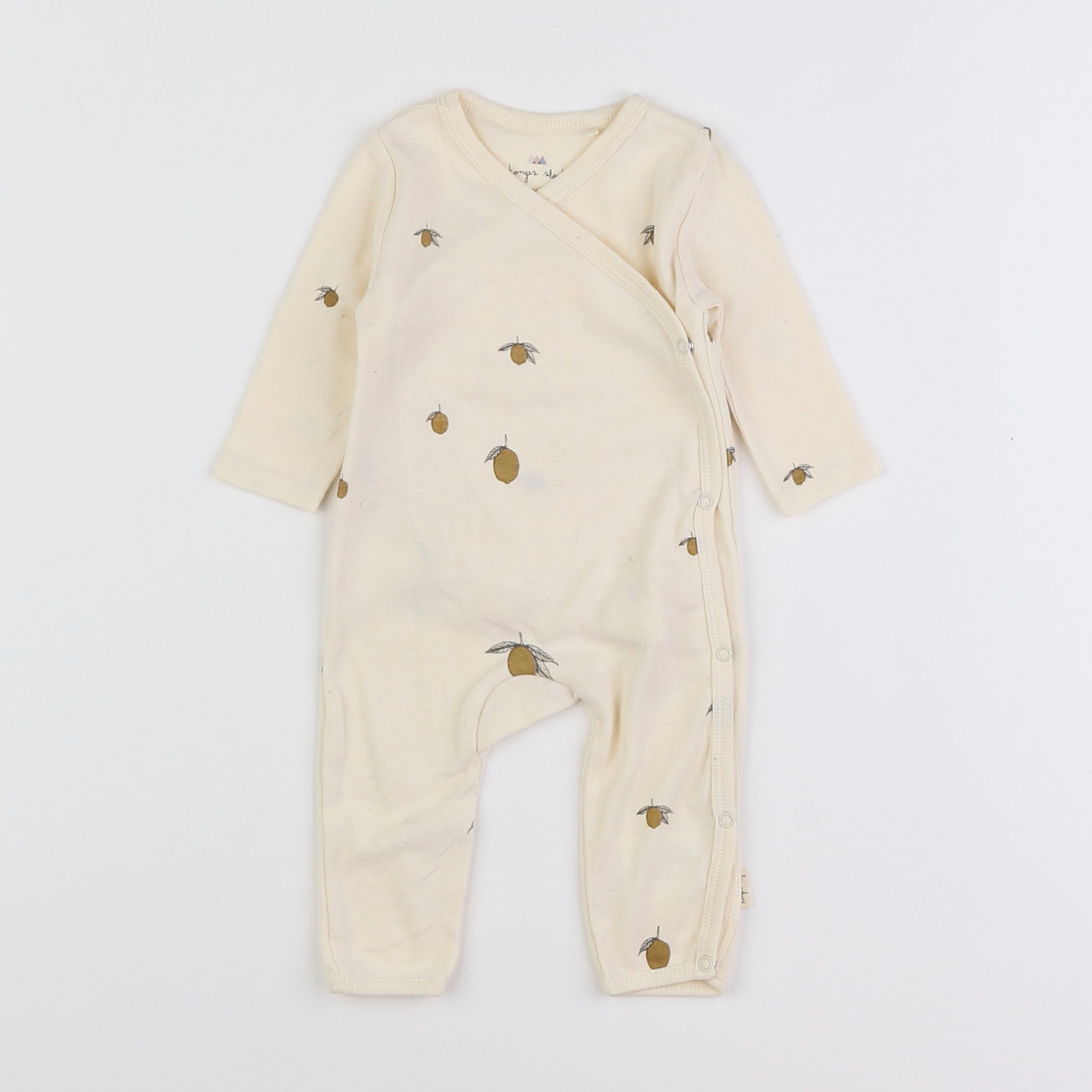 Konges slojd - pyjama coton beige - 0/1 mois