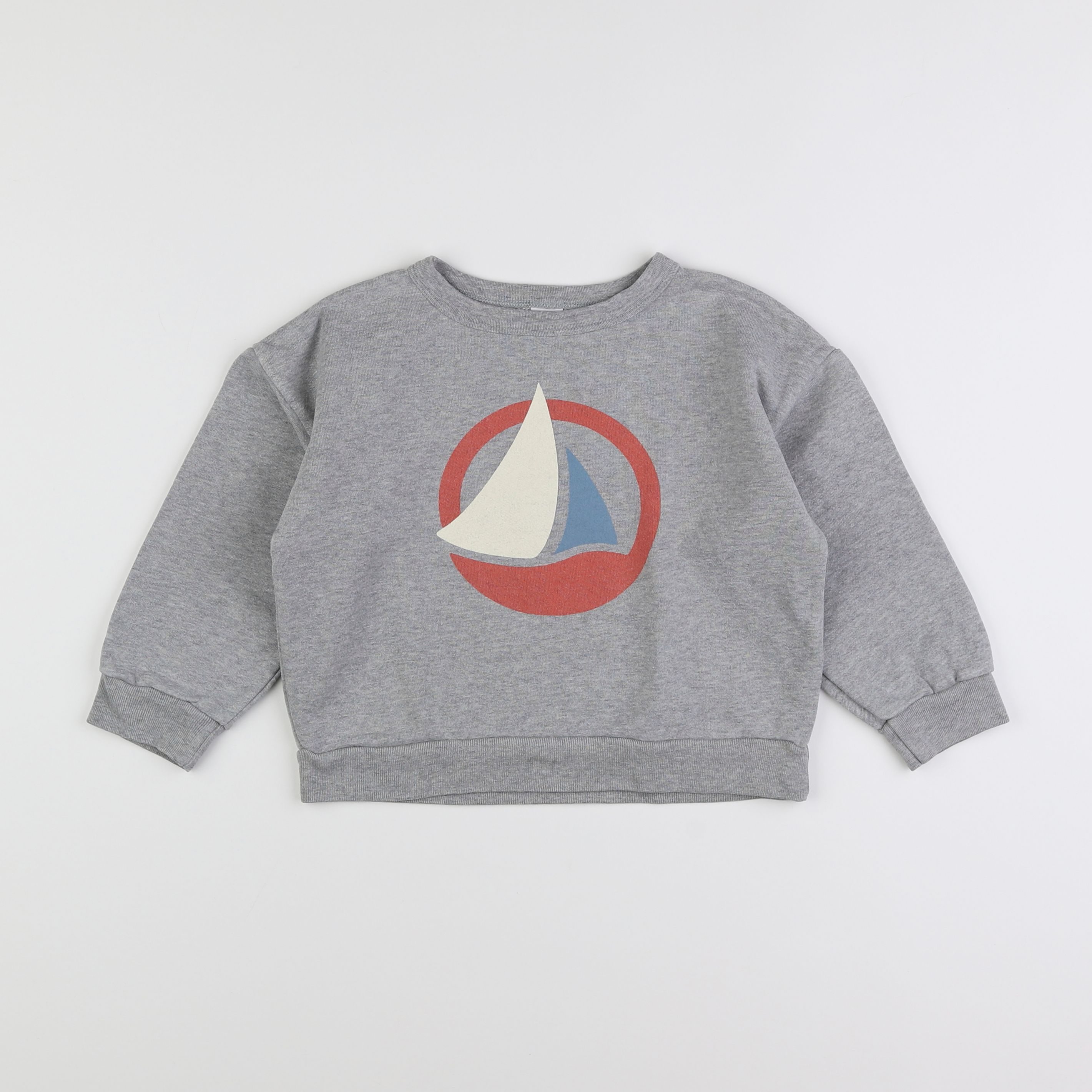 Petit Bateau - sweat gris - 5 ans