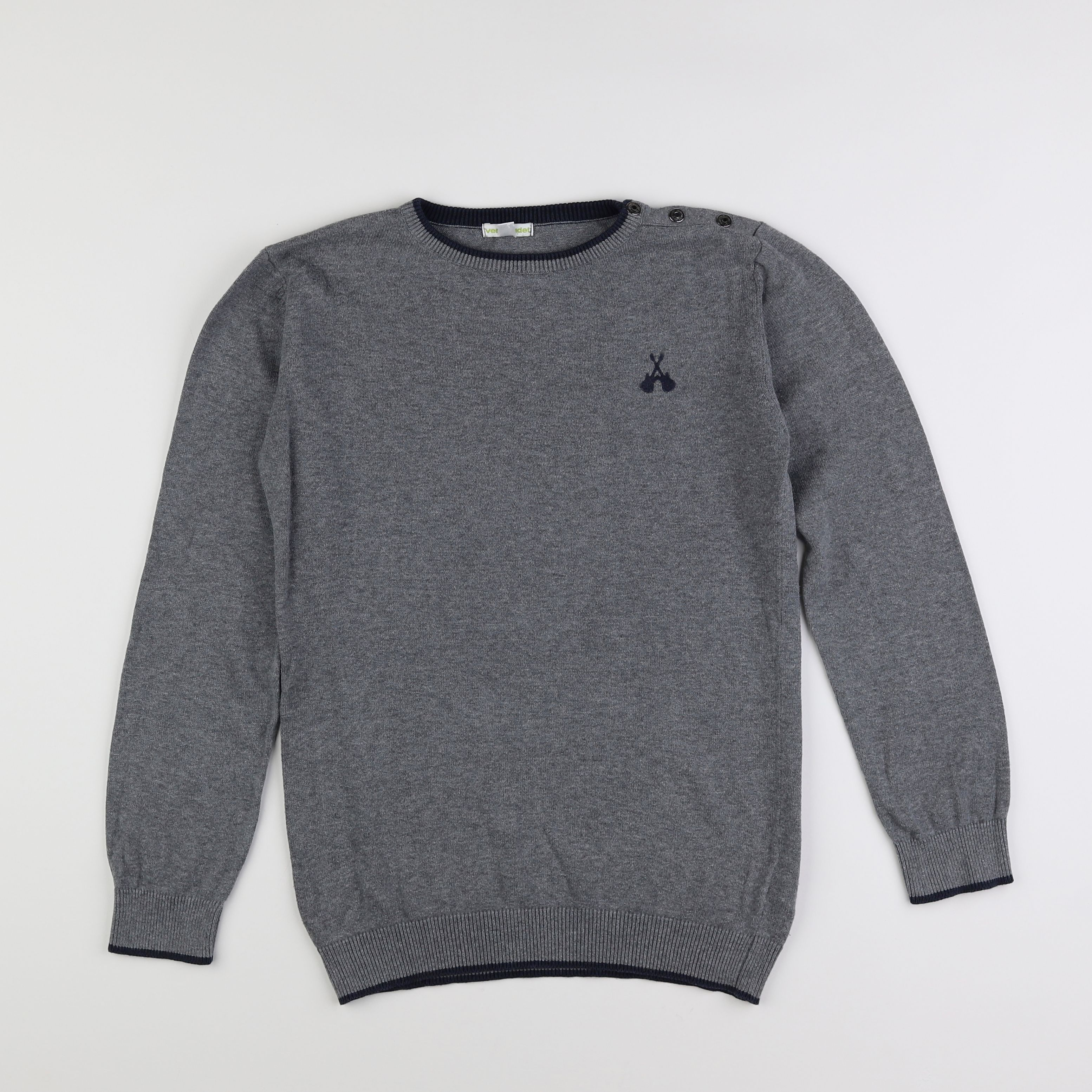 Vertbaudet - pull gris - 12 ans