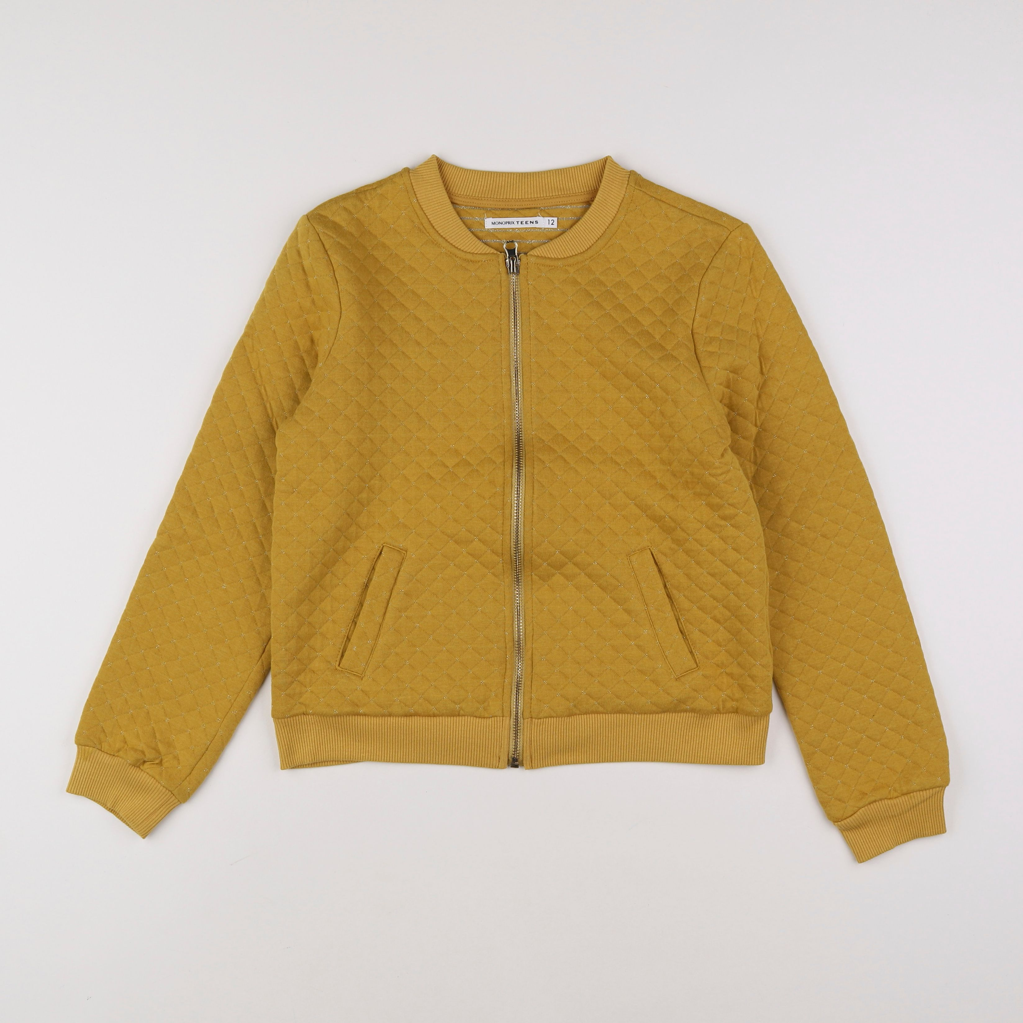 Monoprix - sweat jaune, argent - 12 ans